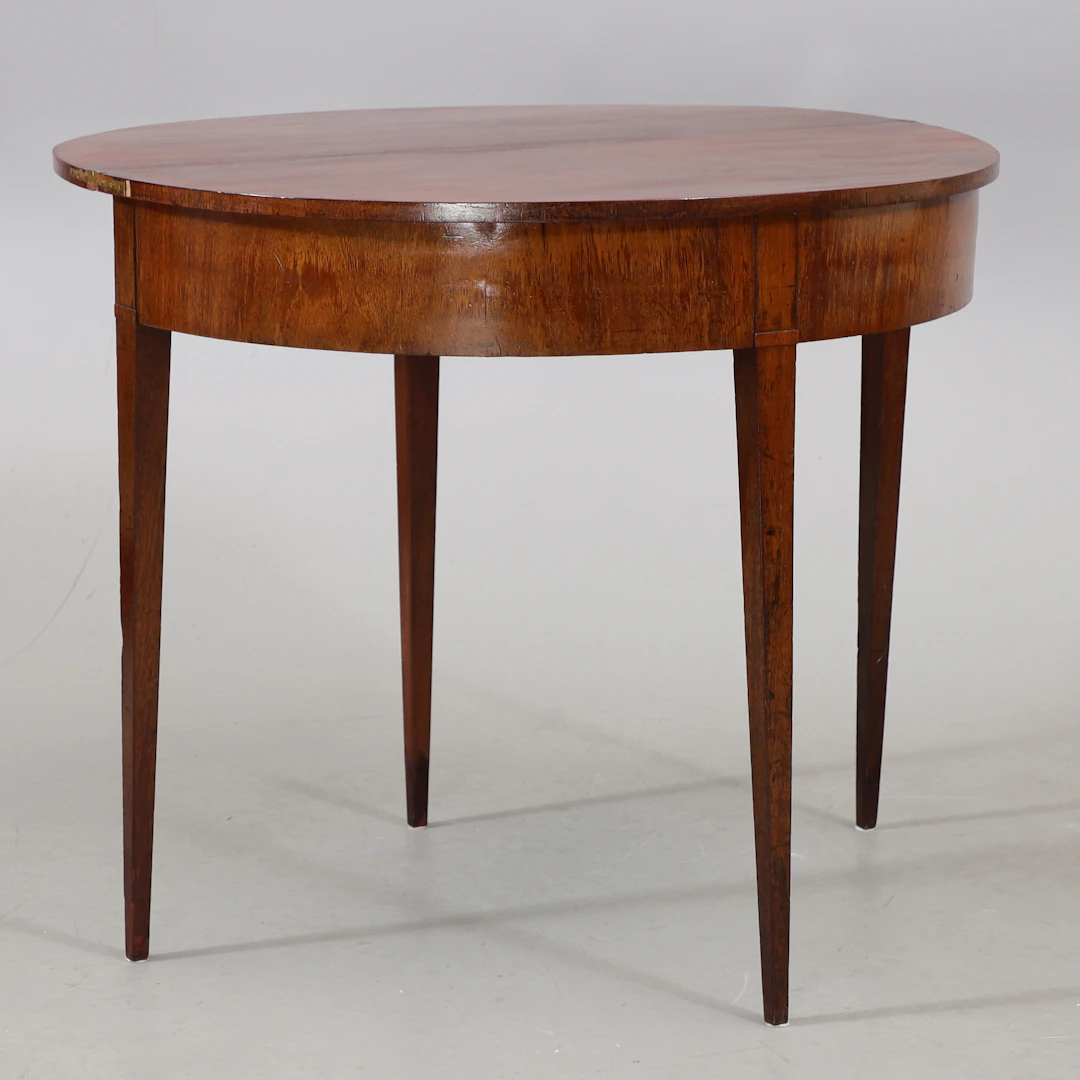 HALVMÅNEBORD, mahogny, sengustaviansk stil, 1800/1900-tal.