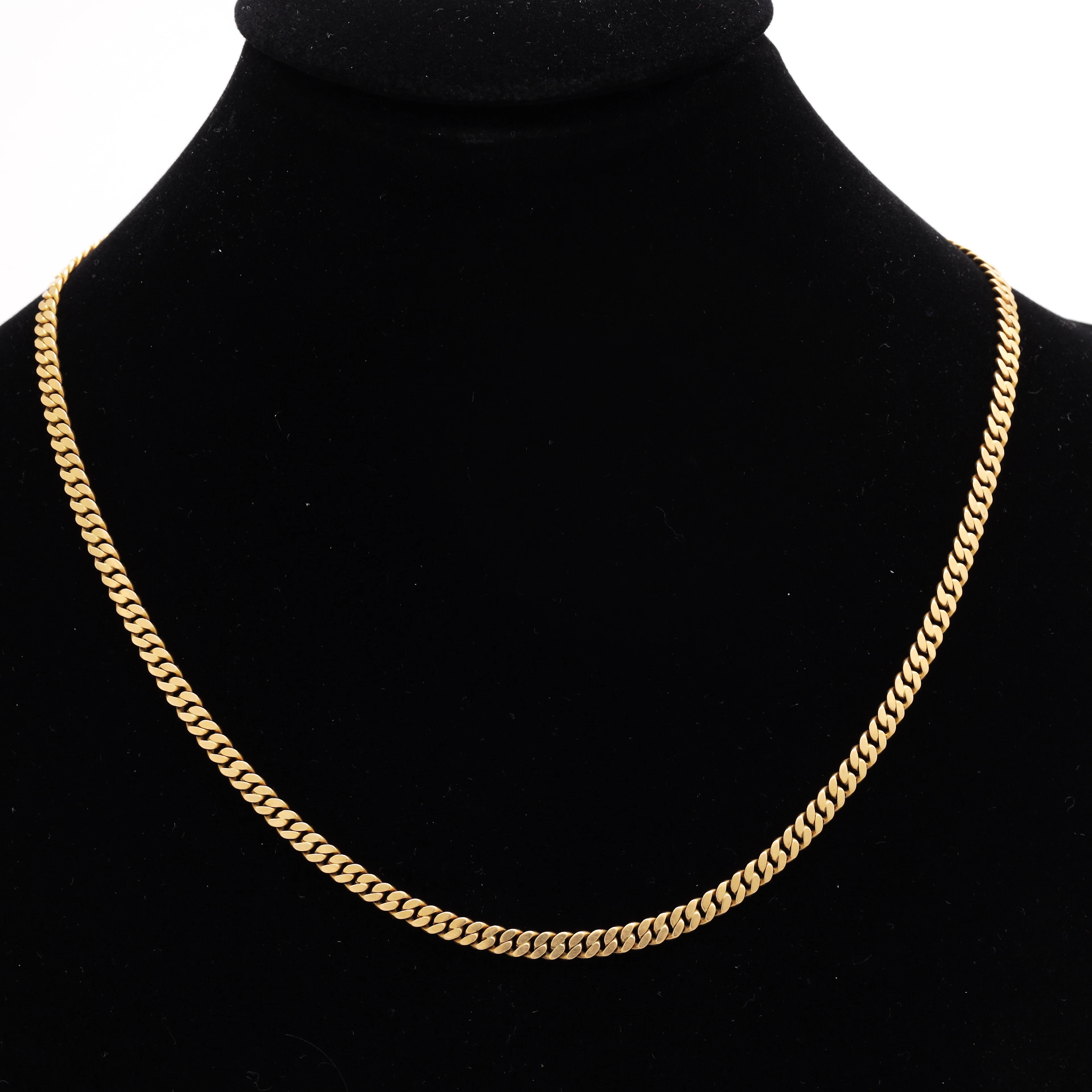 HALSBAND, guld 18k, pansarlänk, vikt 15,51 gram.