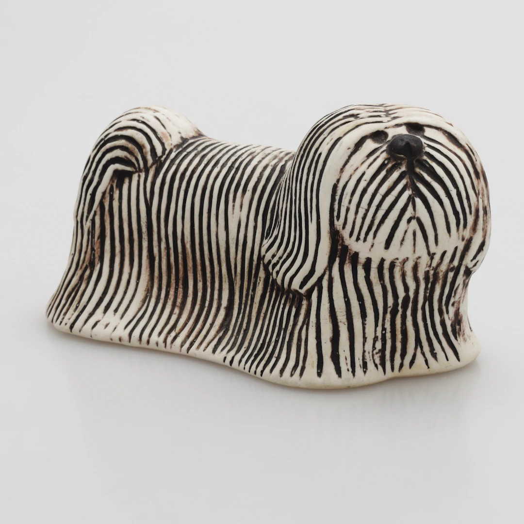 LISA LARSON. Figurin, hund, Gustavsberg, 1900-talets andra hälft.