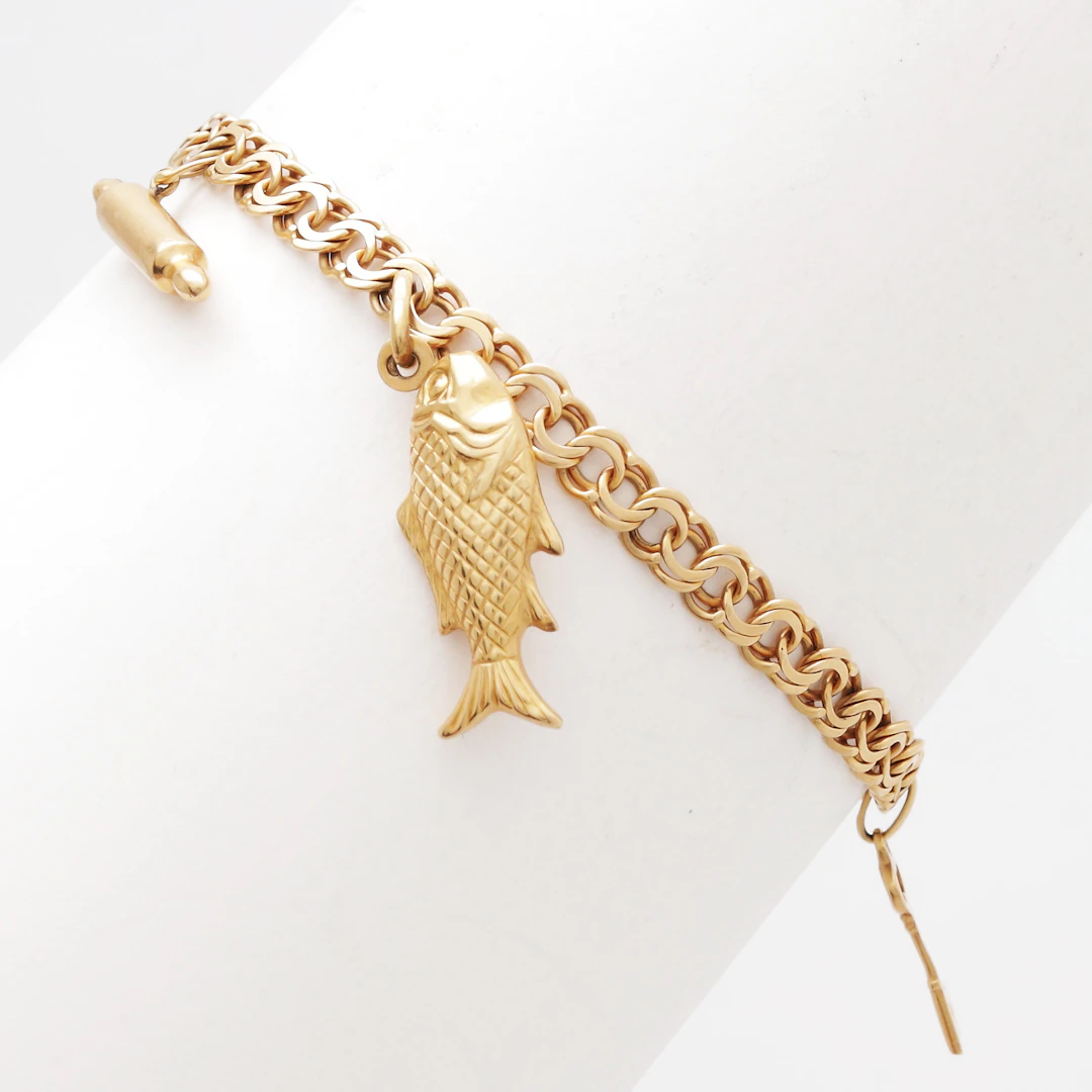 ARMBAND, guld 18k, bismarck med berlocker, Ceson Guldvaru Ab, Göteborg