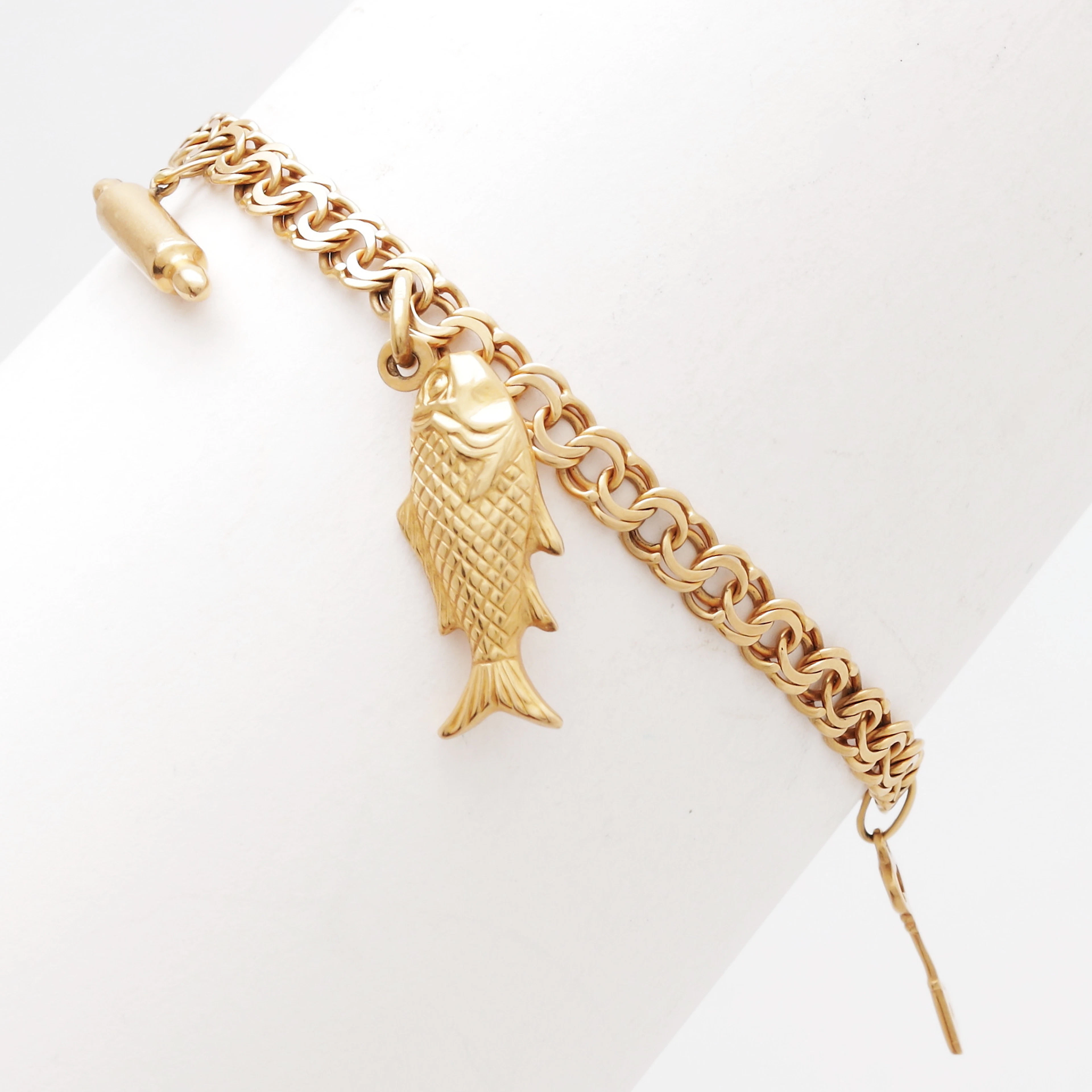 ARMBAND, guld 18k, bismarck med berlocker, Ceson Guldvaru Ab, Göteborg