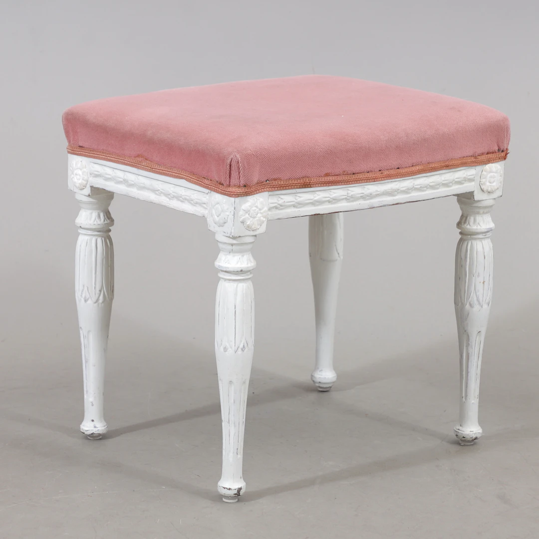 TABURETT, sengustaviansk, 1700/1800-tal.