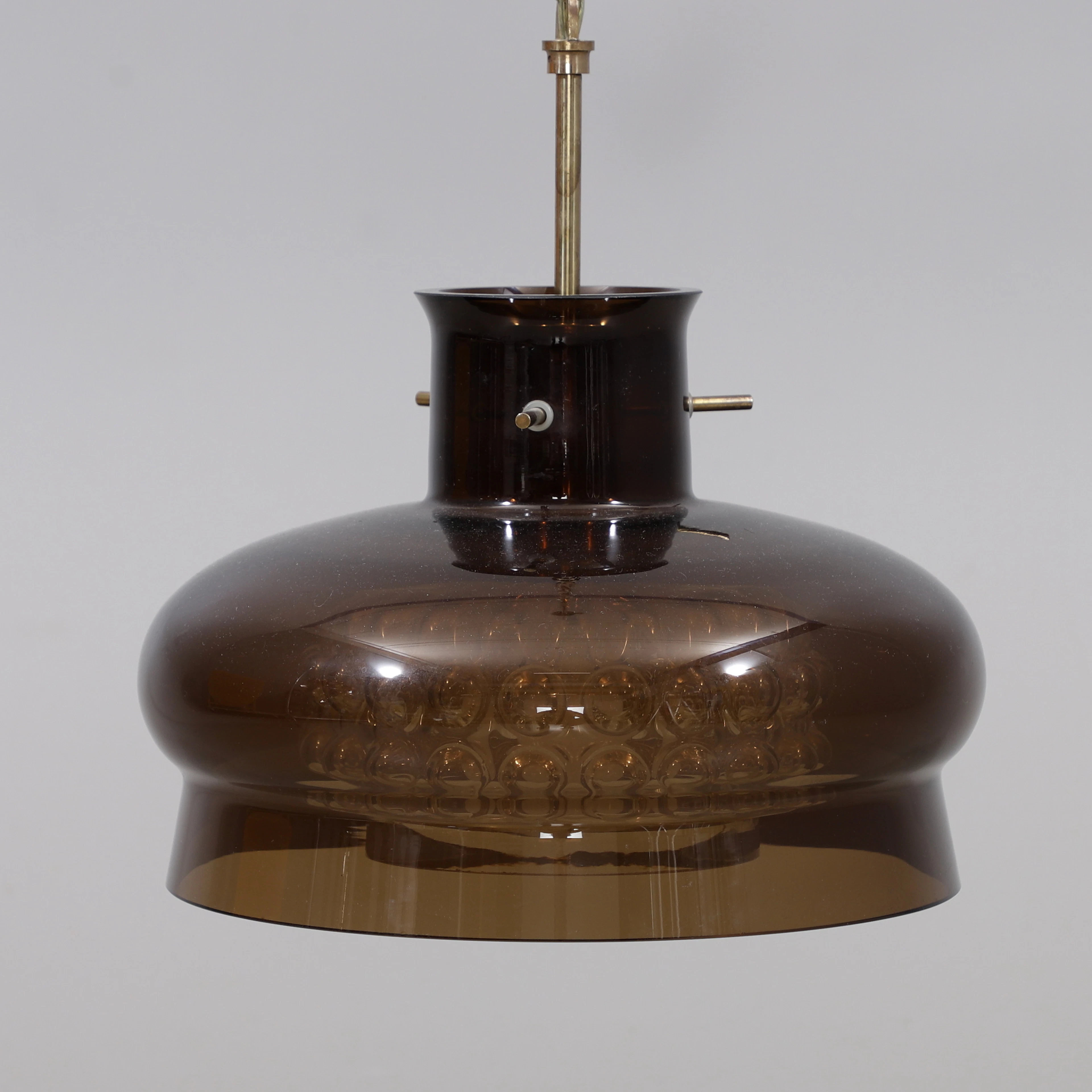CARL FAGERLUND. "Neptun", taklampa, glas, Orrefors, 1900-talets andra hälft.