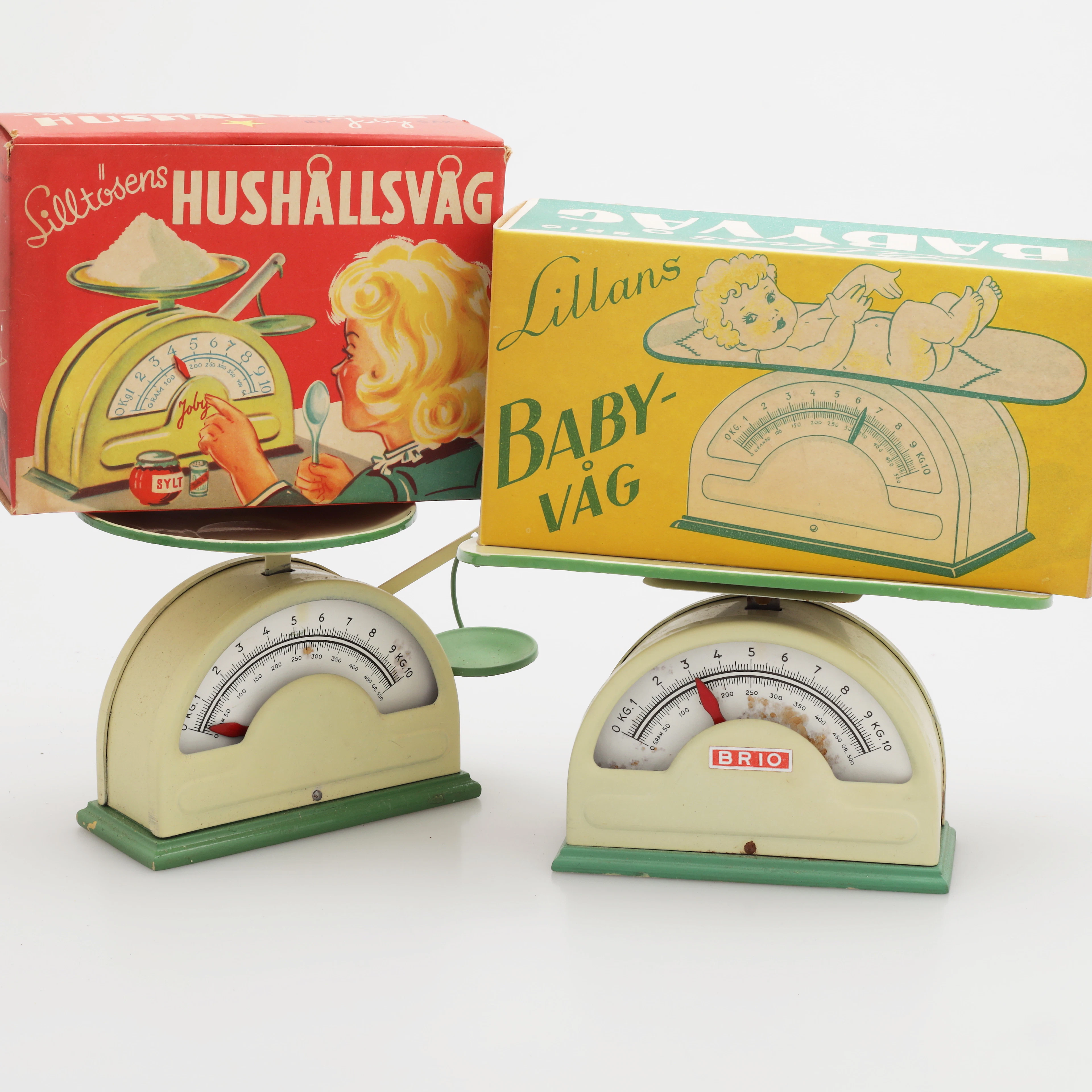 LEKSAKSVÅGAR, 2 st, plåt, Brio/Joby, 1950-tal.