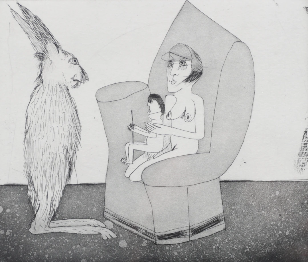 ANN WOLFF. Kopparstick, ur kollektionen "Kleine Mütter" (1980-88)