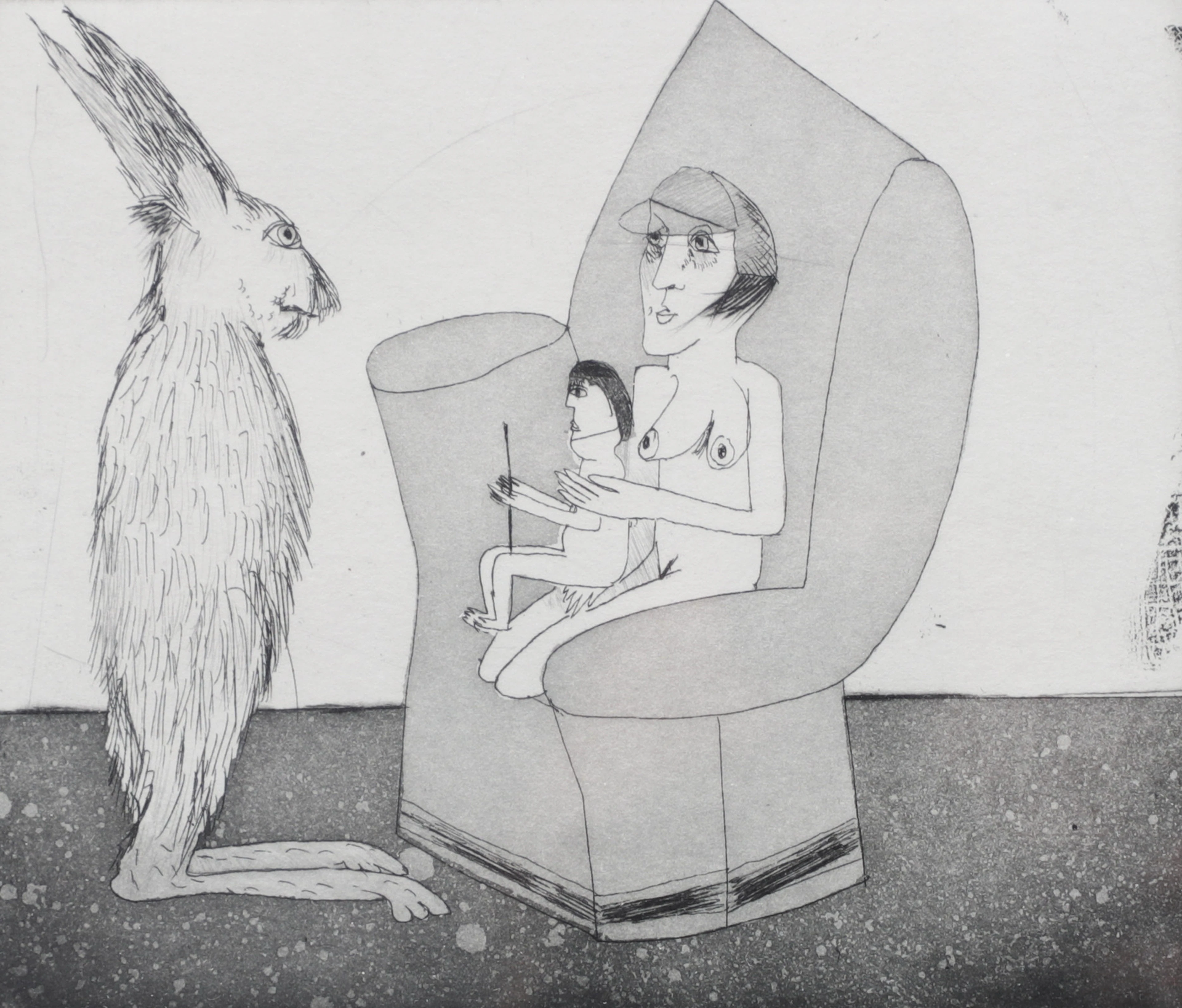 ANN WOLFF. Kopparstick, ur kollektionen "Kleine Mütter" (1980-88)