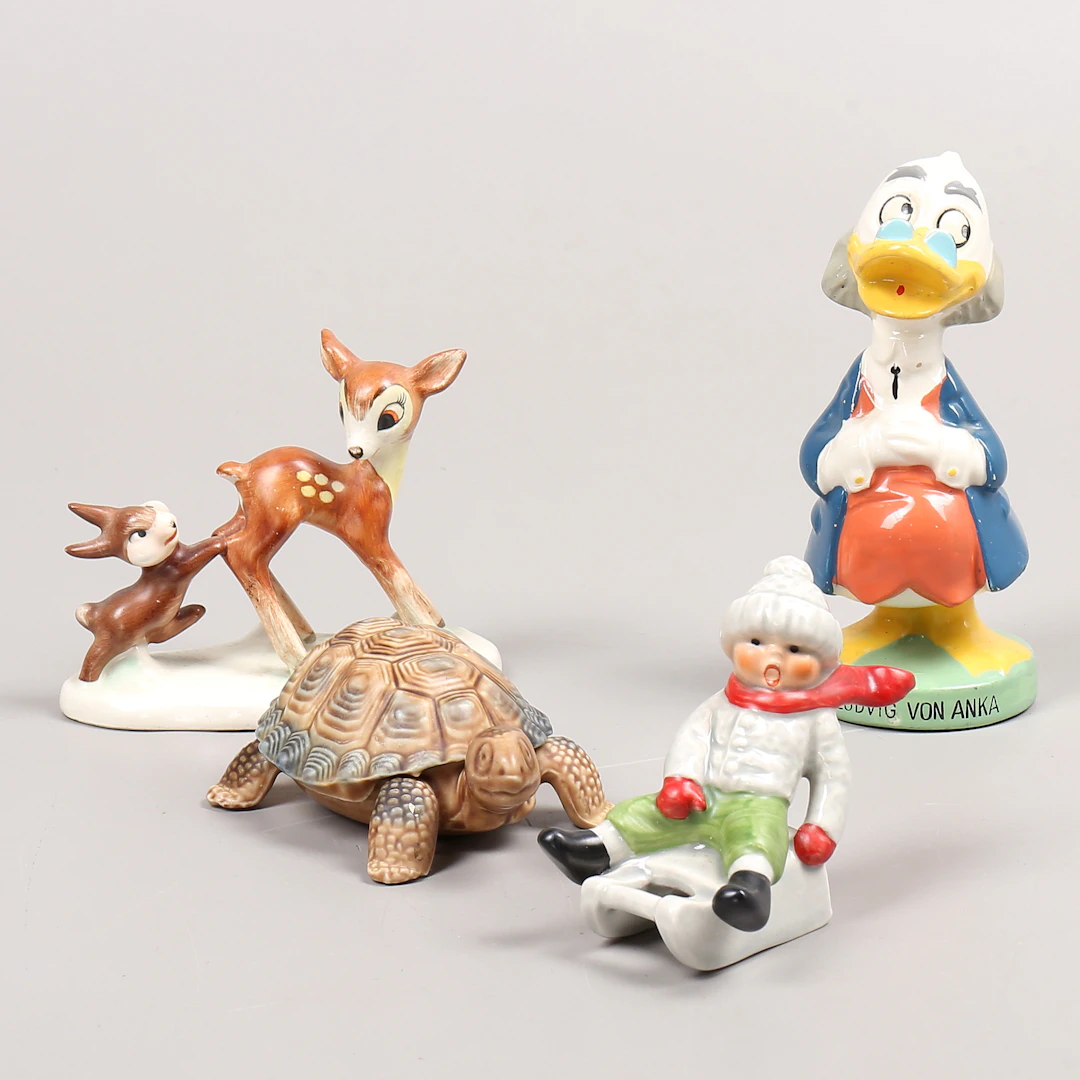 FIGURINER, 4 st, porslin.