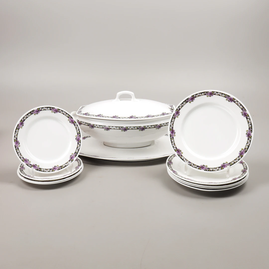 SERVISDELAR, 10 st, Rörstrand, 1900-talets första hälft.
