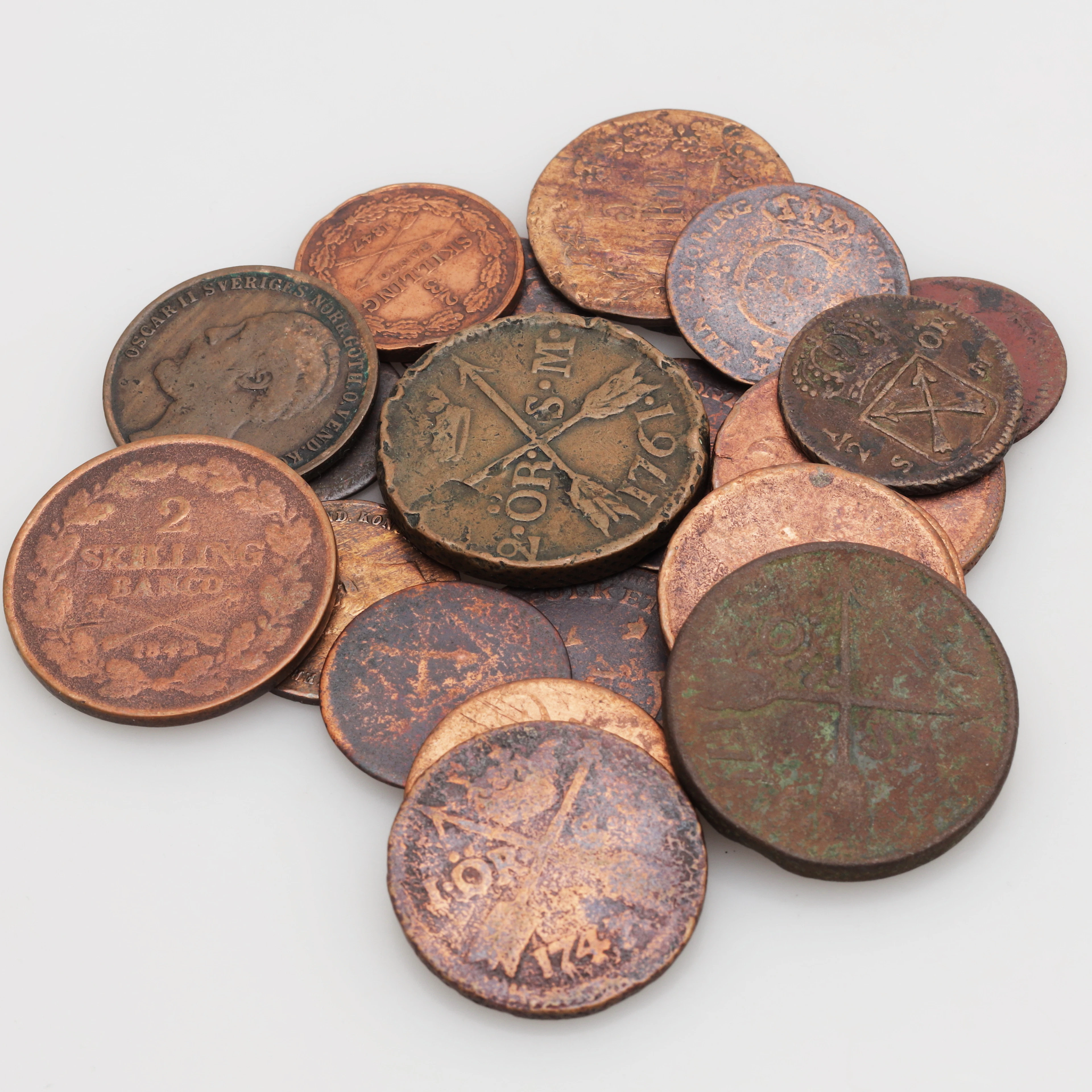 KOPPARMYNT, 21 st, Sverige, 1700/1800-tal.