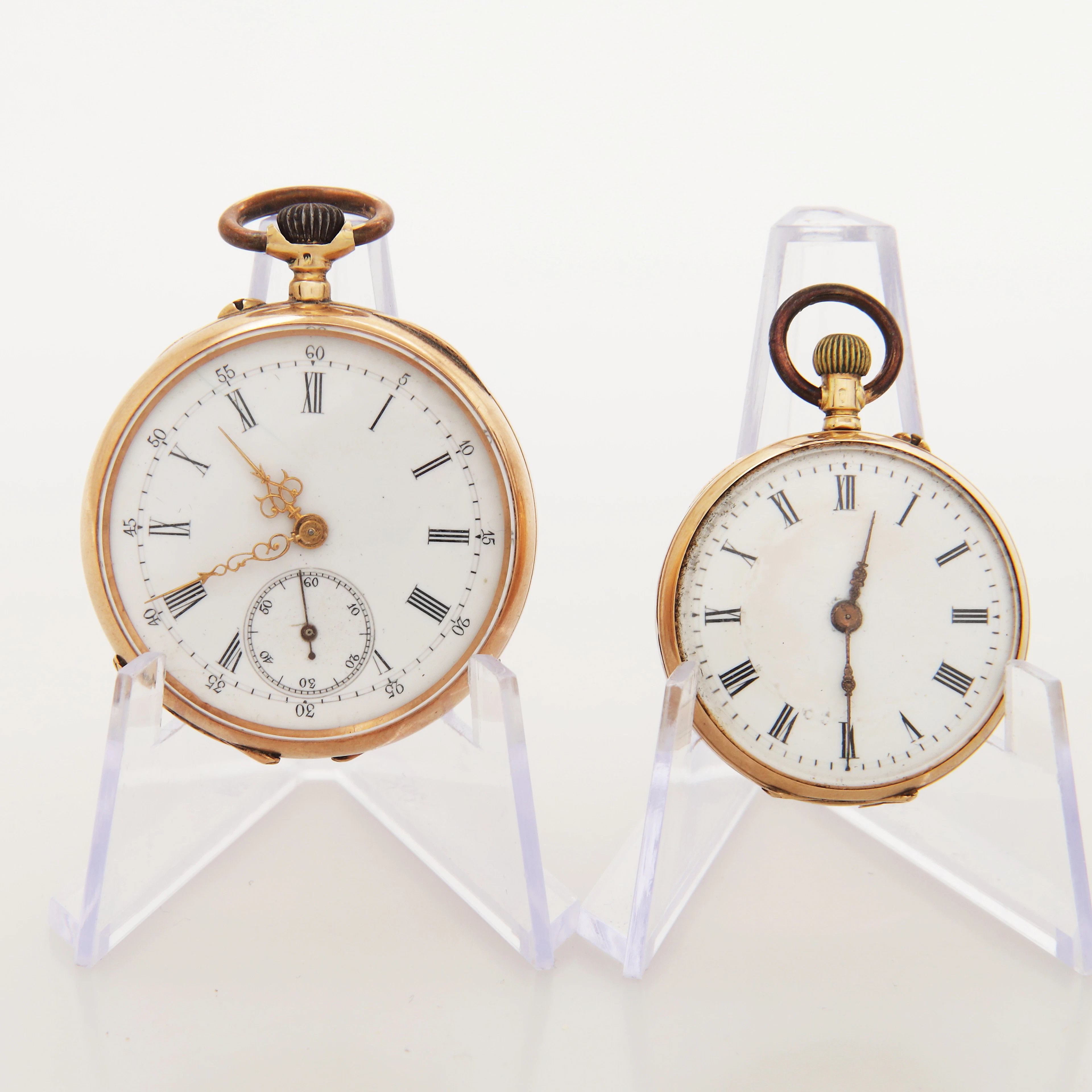 MORMORSUR, 2 st, boett guld 14K, totalvikt 60 gram.