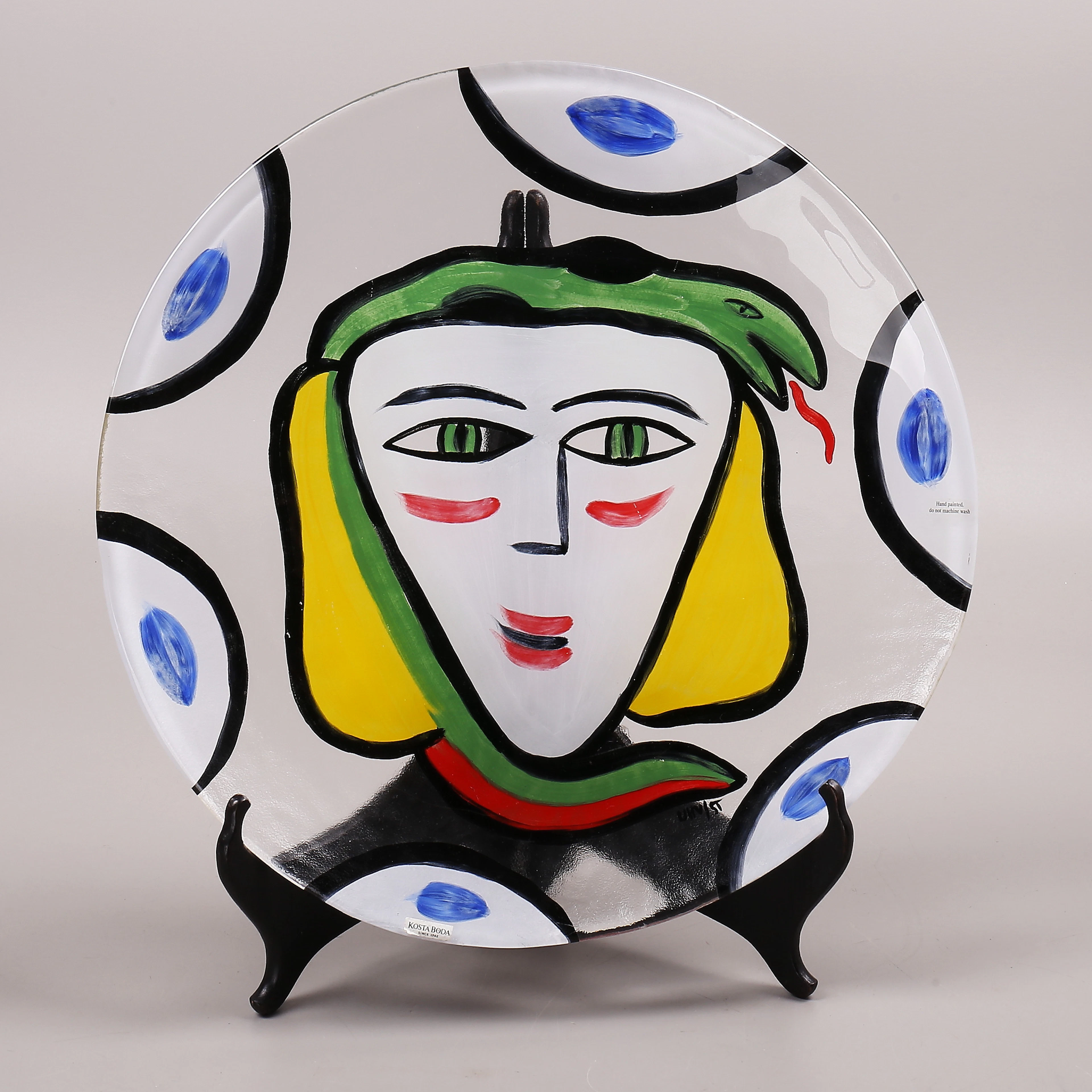 ULRICA HYDMAN-VALLIEN. Fat, glas, ansikte, Kosta Boda, 2000-tal.