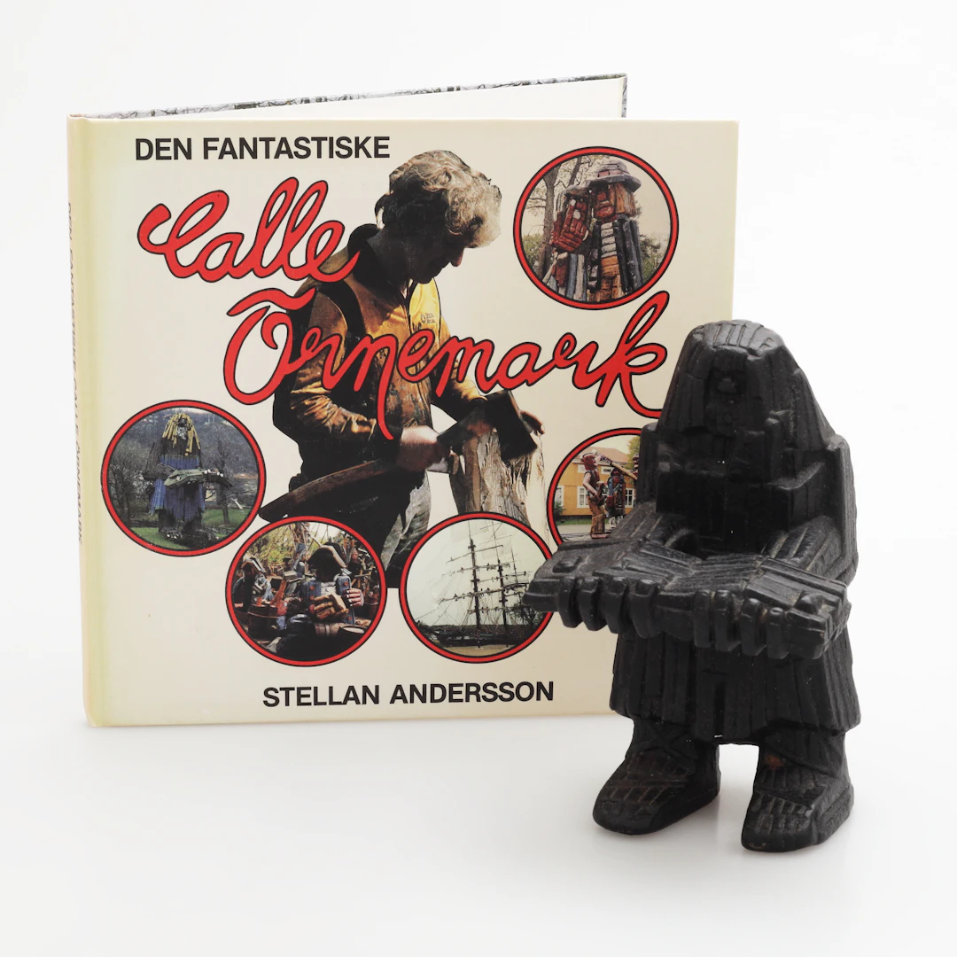 CALLE ÖRNEMARK. Skulptur och bok, "Jätten Vist".