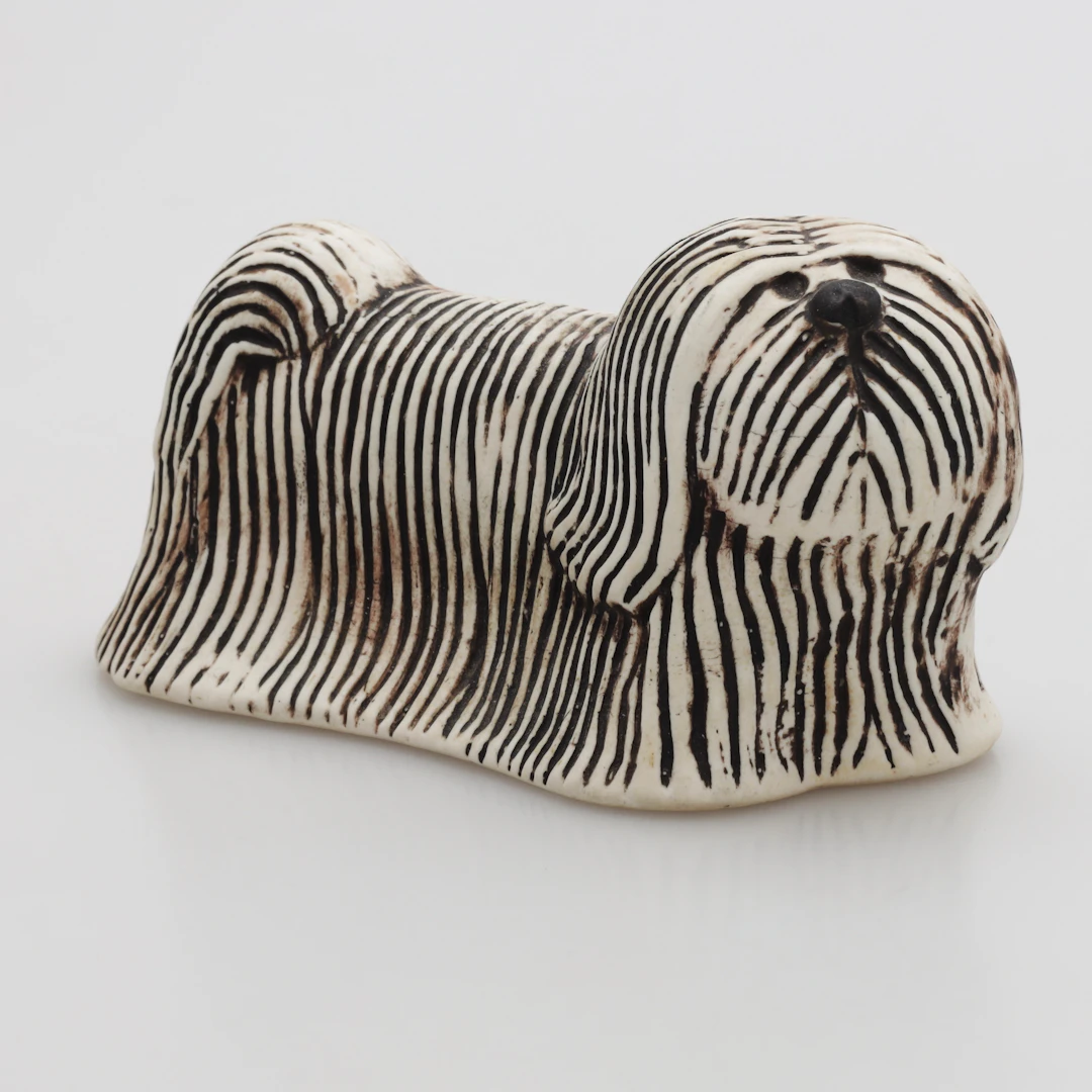 LISA LARSON. Figurin, hund, Gustavsberg, 1900-talets andra hälft.