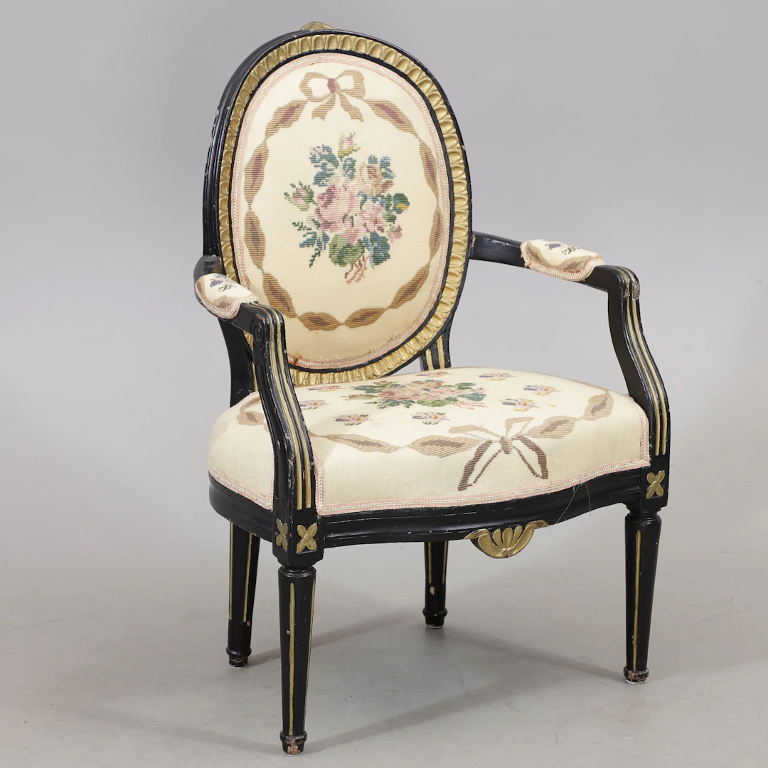 KARMSTOL, gustaviansk 1700/1800-tal.