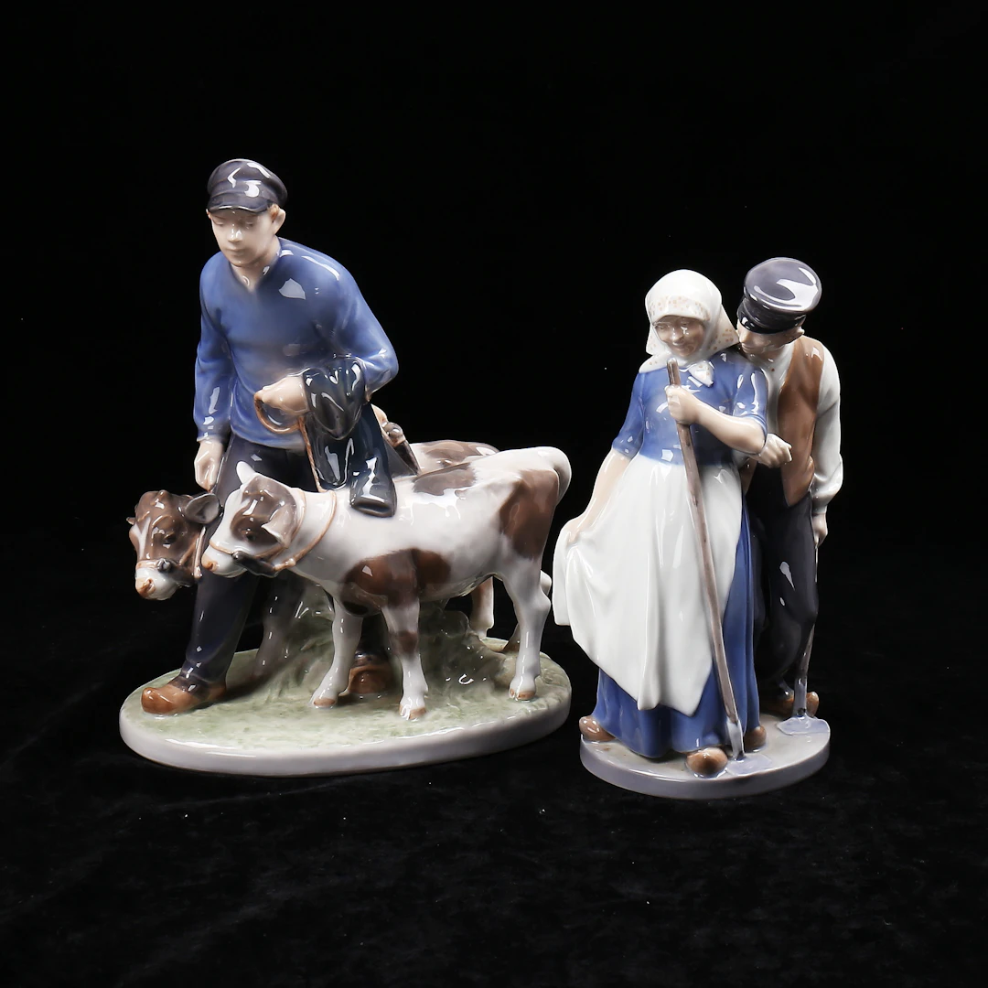 FIGURINER, 2 st, porslin, Royal Copenhagen, Danmark, 1900-talets andra hälft.