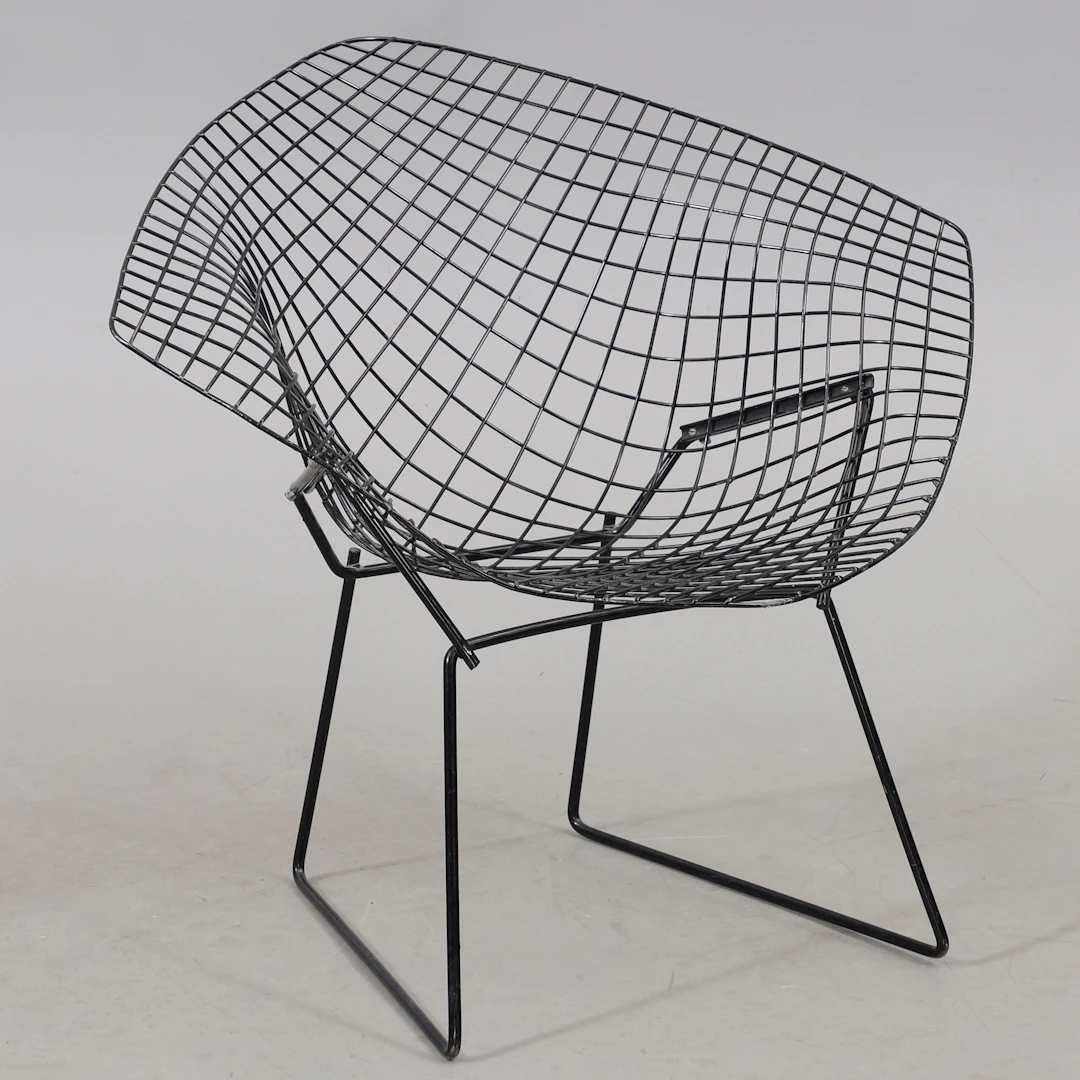 HARRY BERTOIA. Stol, "Diamond Chair", 1900-talets andra hälft.
