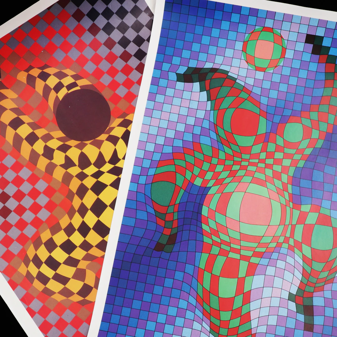 VICTOR VASARELY. Affischer, 2 st.