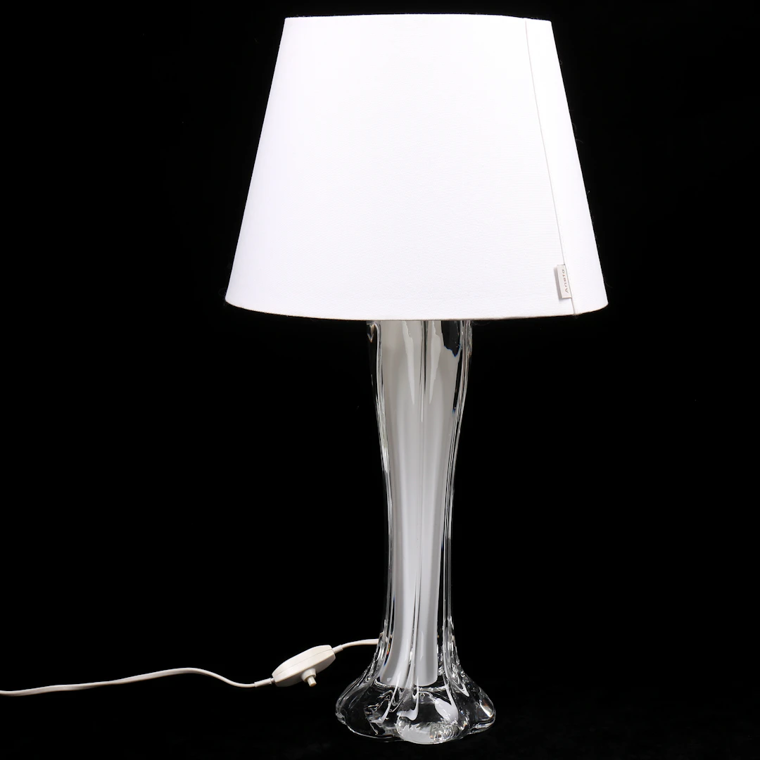 BORDSLAMPA, glas, Flygsfors, 1960-tal.