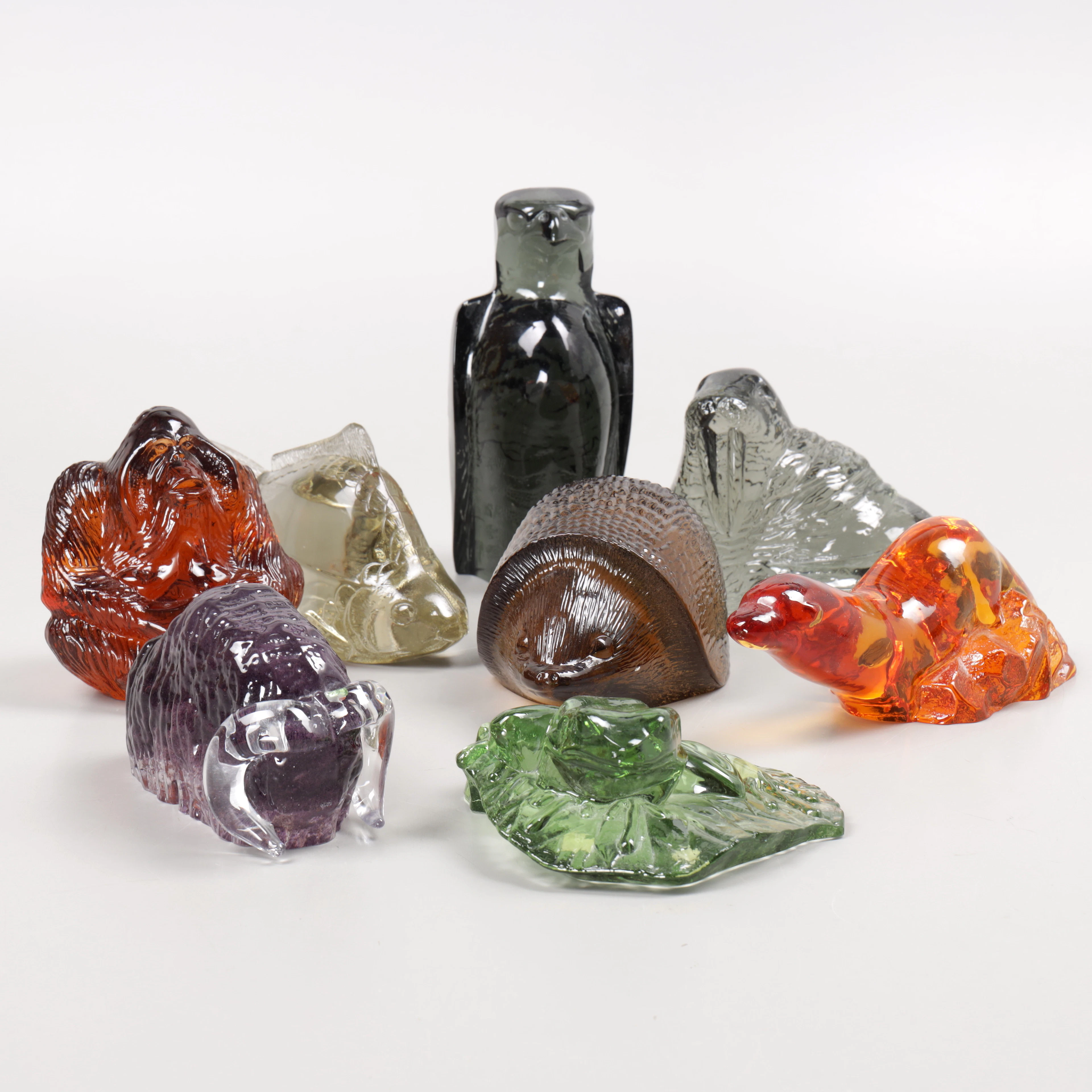 FIGURINER, 8 st, WWF, Kosta, 1970-tal.