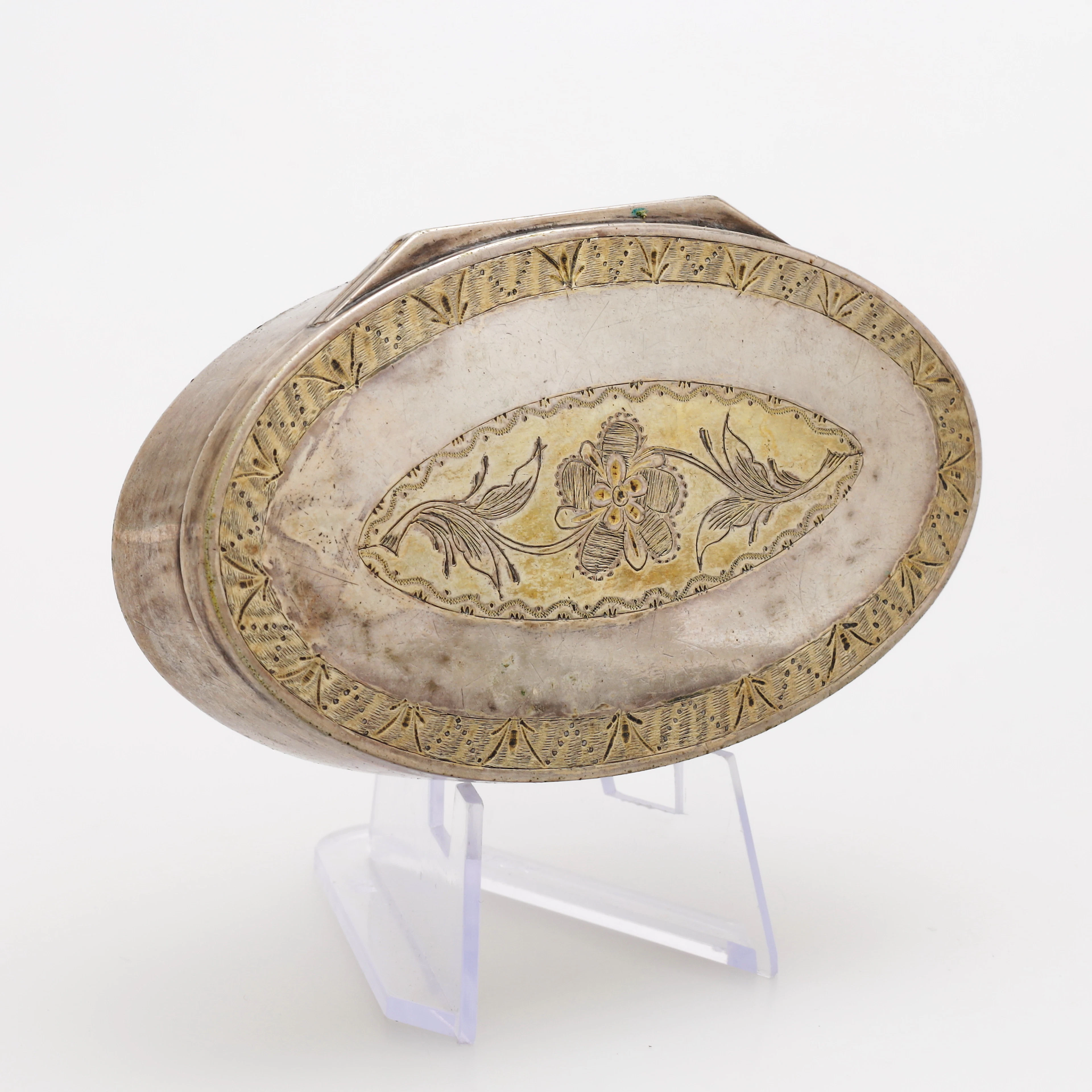 SNUSDOSA, silver, Adam Johan Lange, Växjö 1823, vikt 75 gram.