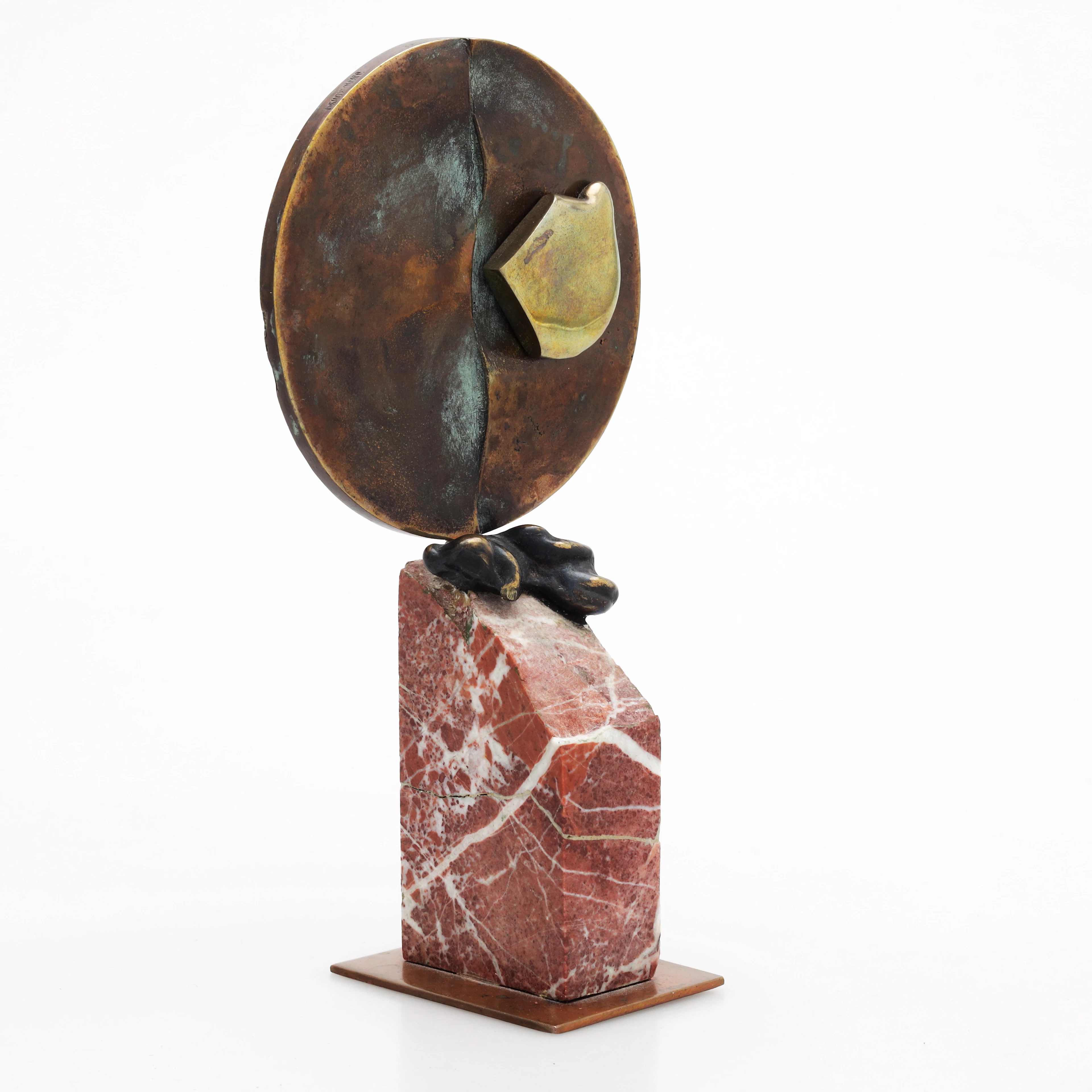 JERZY NOWAKOWSKI. Skulptur, brons på marmor.