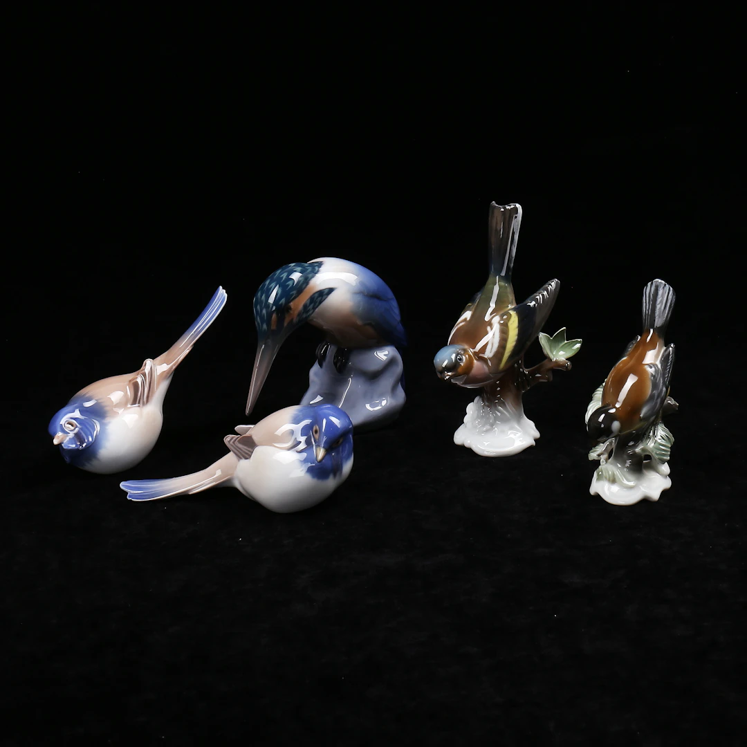 FIGURINER, 5 st, porslin, B&G, Rosenthal.