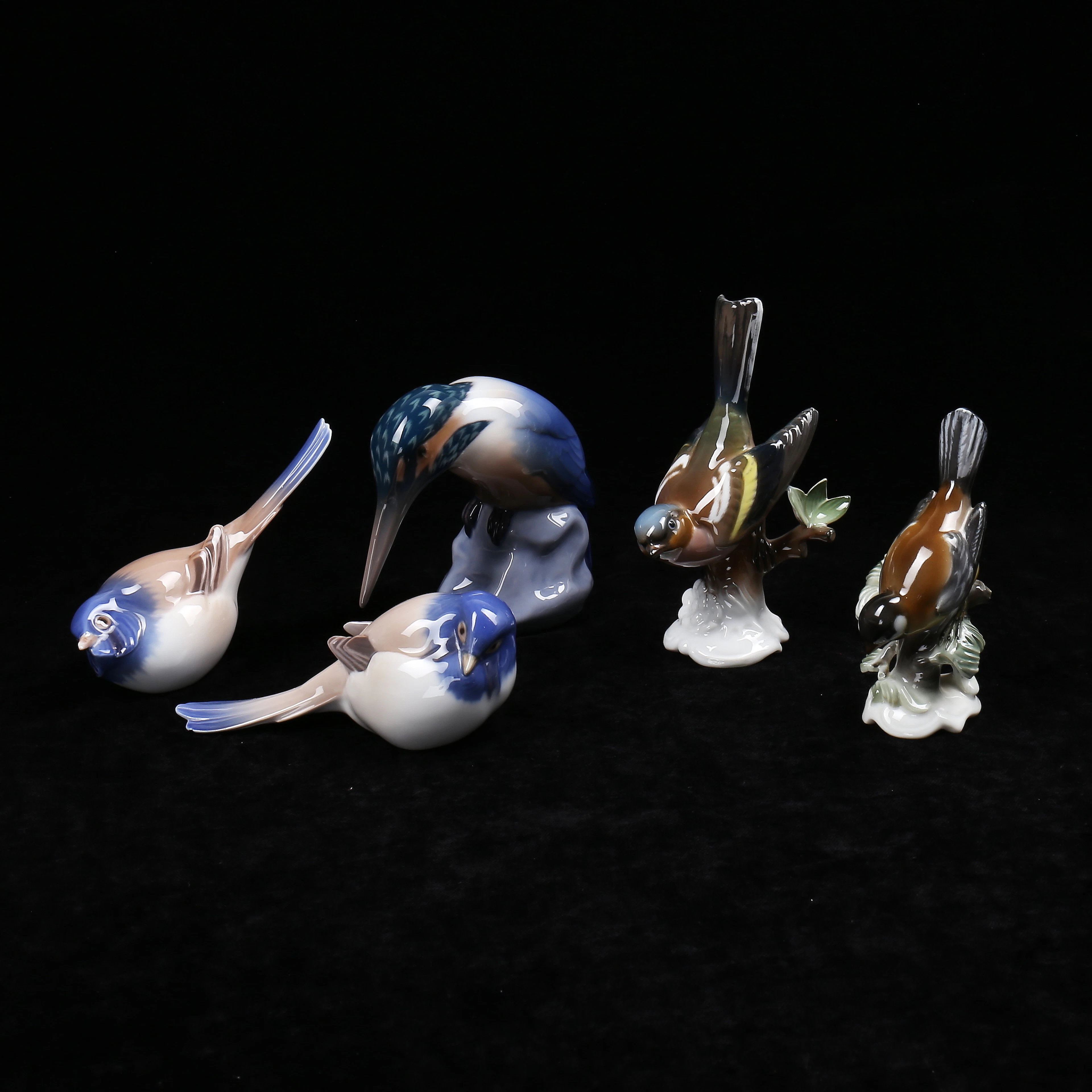 FIGURINER, 5 st, porslin, B&G, Rosenthal.