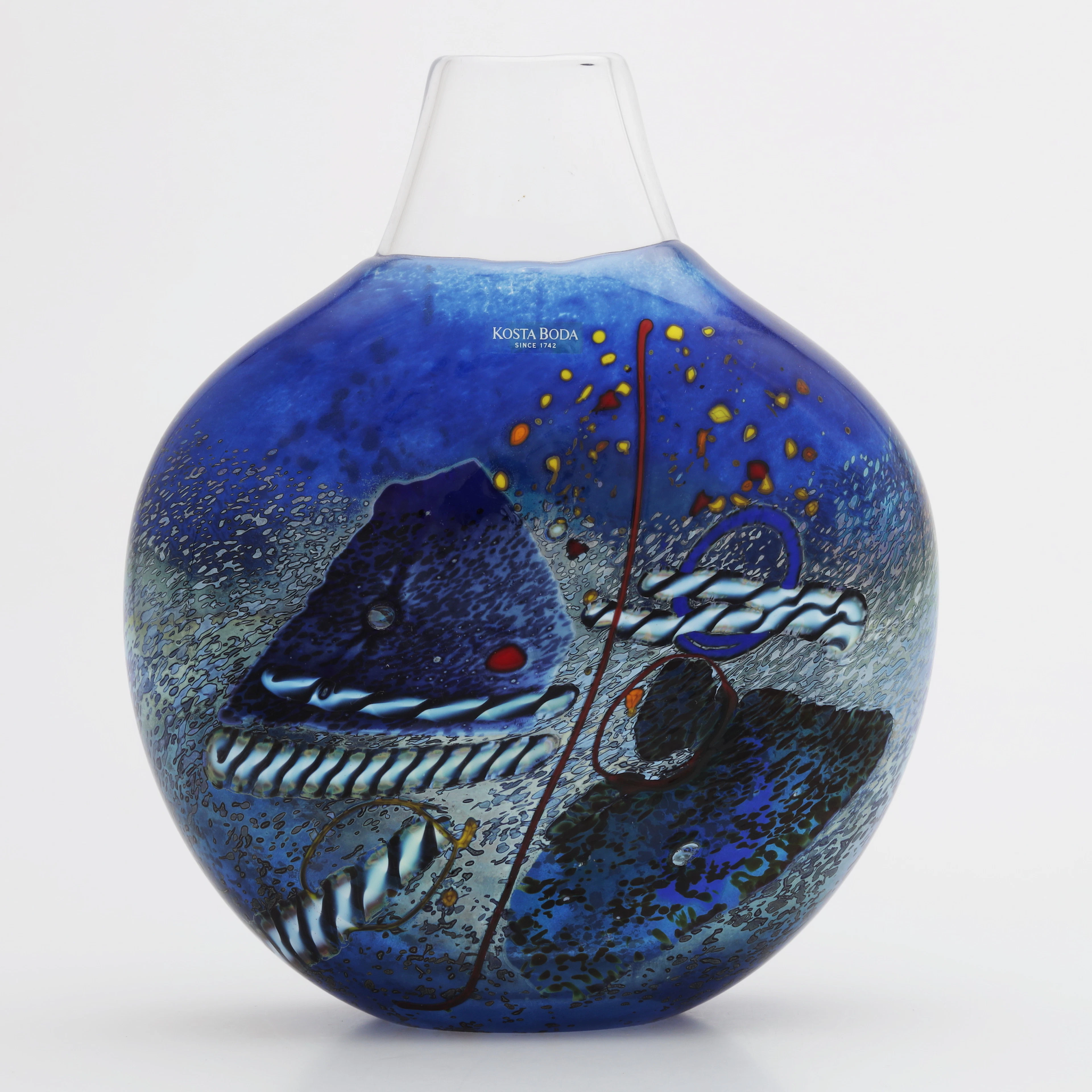 BERTIL VALLIEN. "Meteor", vas, glas, Kosta Boda, signerad.