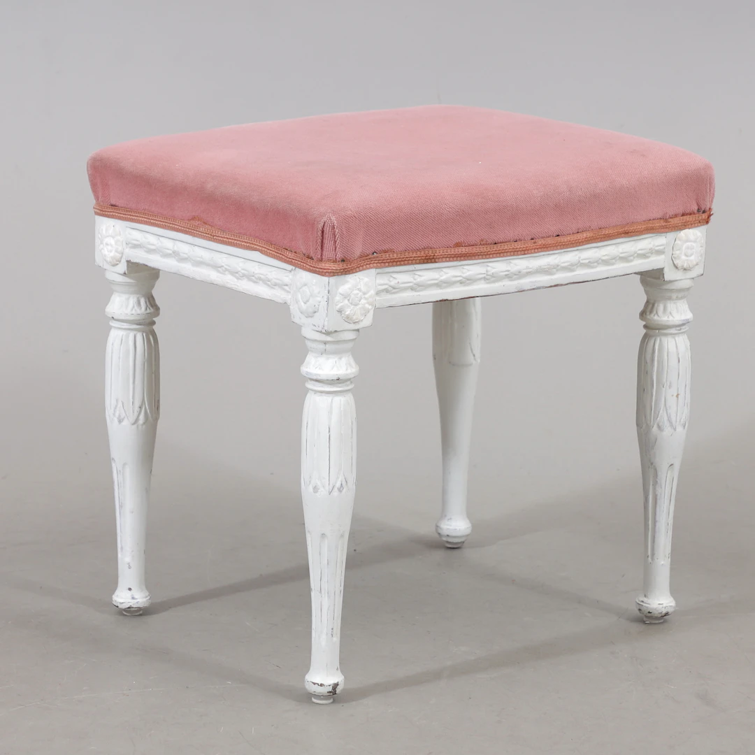 TABURETT, sengustaviansk, 1700/1800-tal.