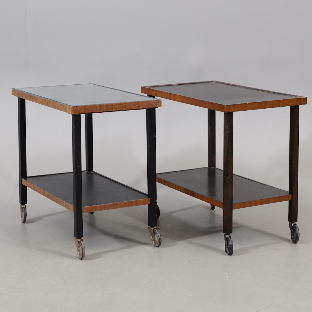SERVERINGSVAGNAR, 2 st, Art deco, 1900-talets första hälft.