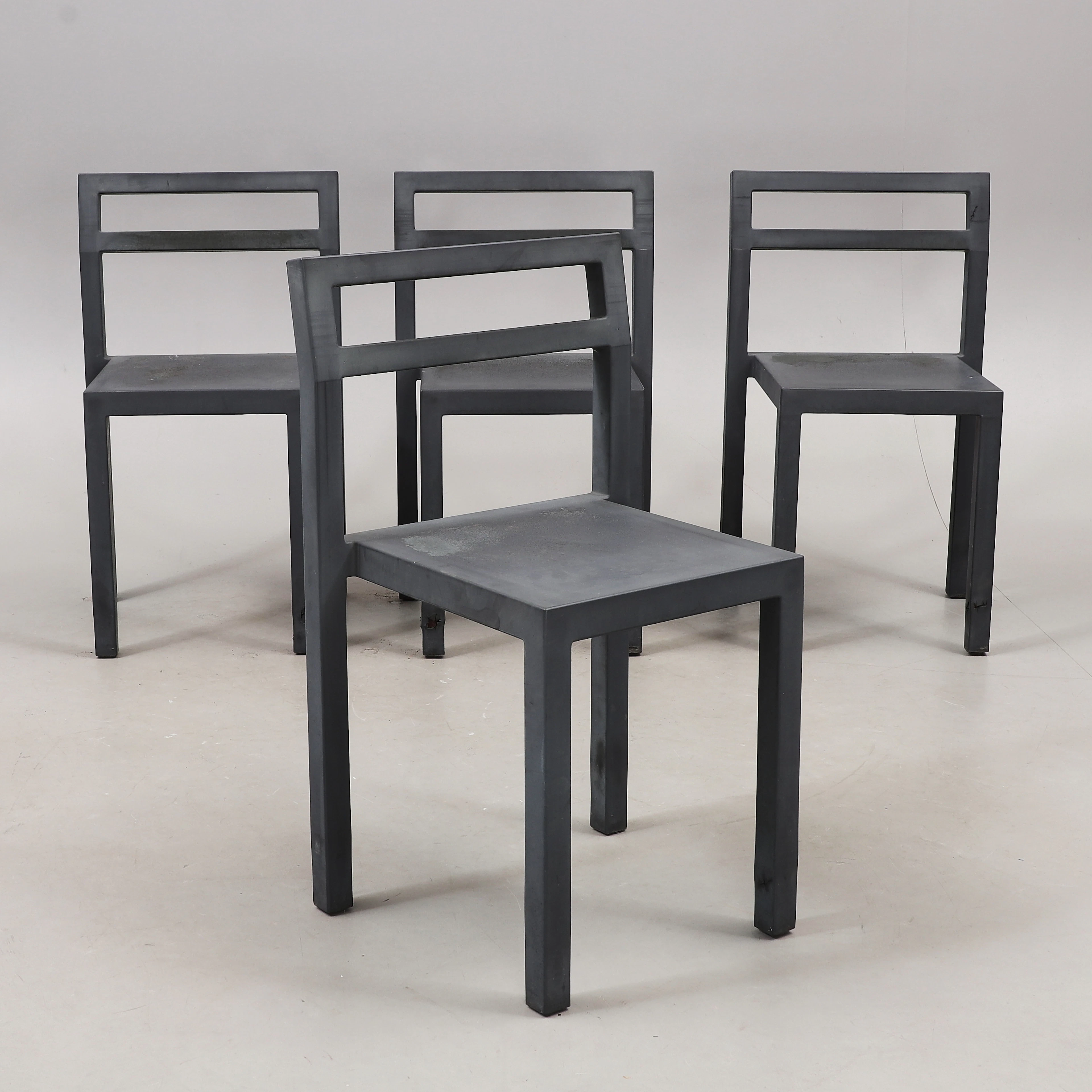BORIS BERLIN & POUL CHRISTIANSEN. Stolar, 4 st, "Non", Komplot design