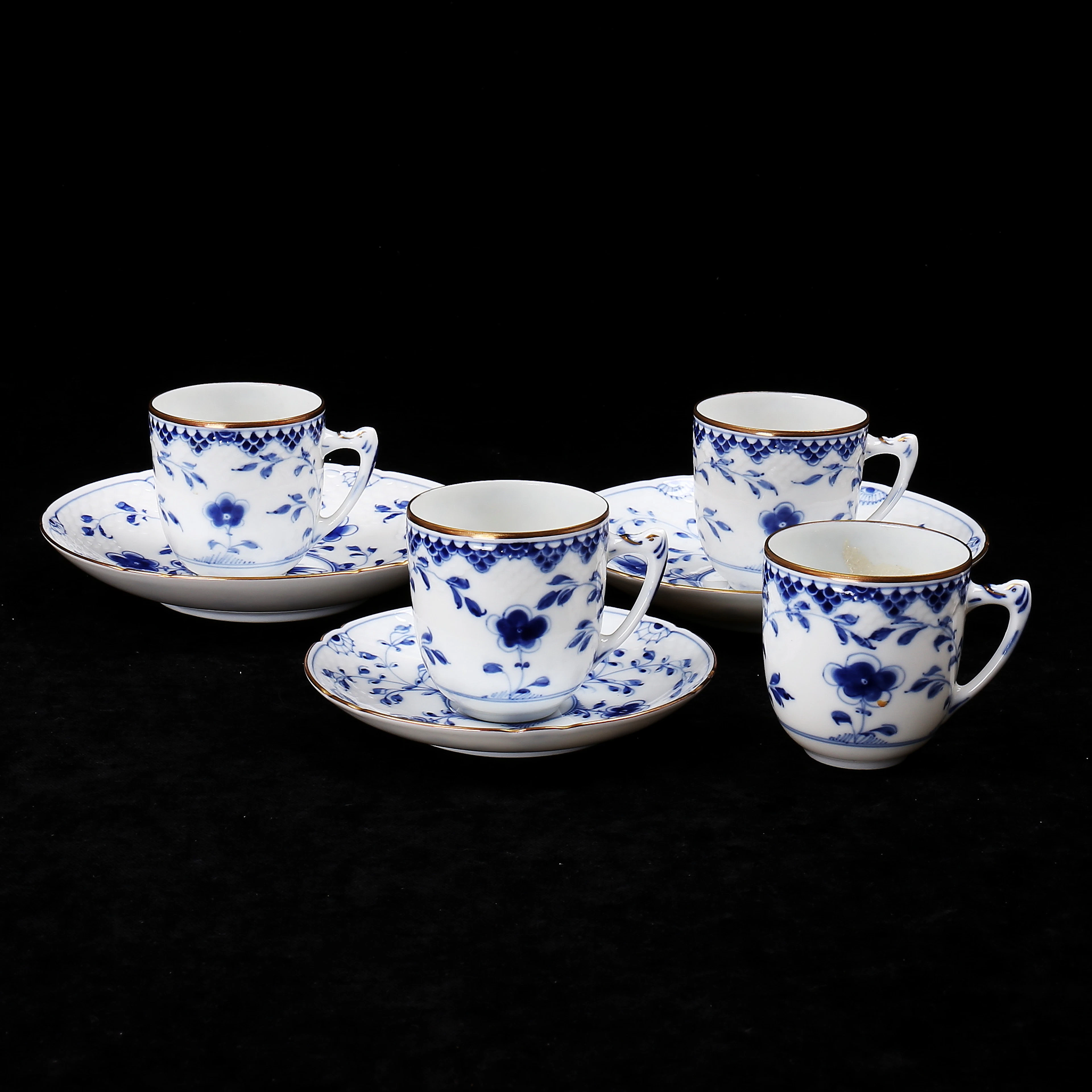 SERVISDELAR, 7 st, "Sommerfugl", Bing & Grøndahl, Danmark, 1900-talets