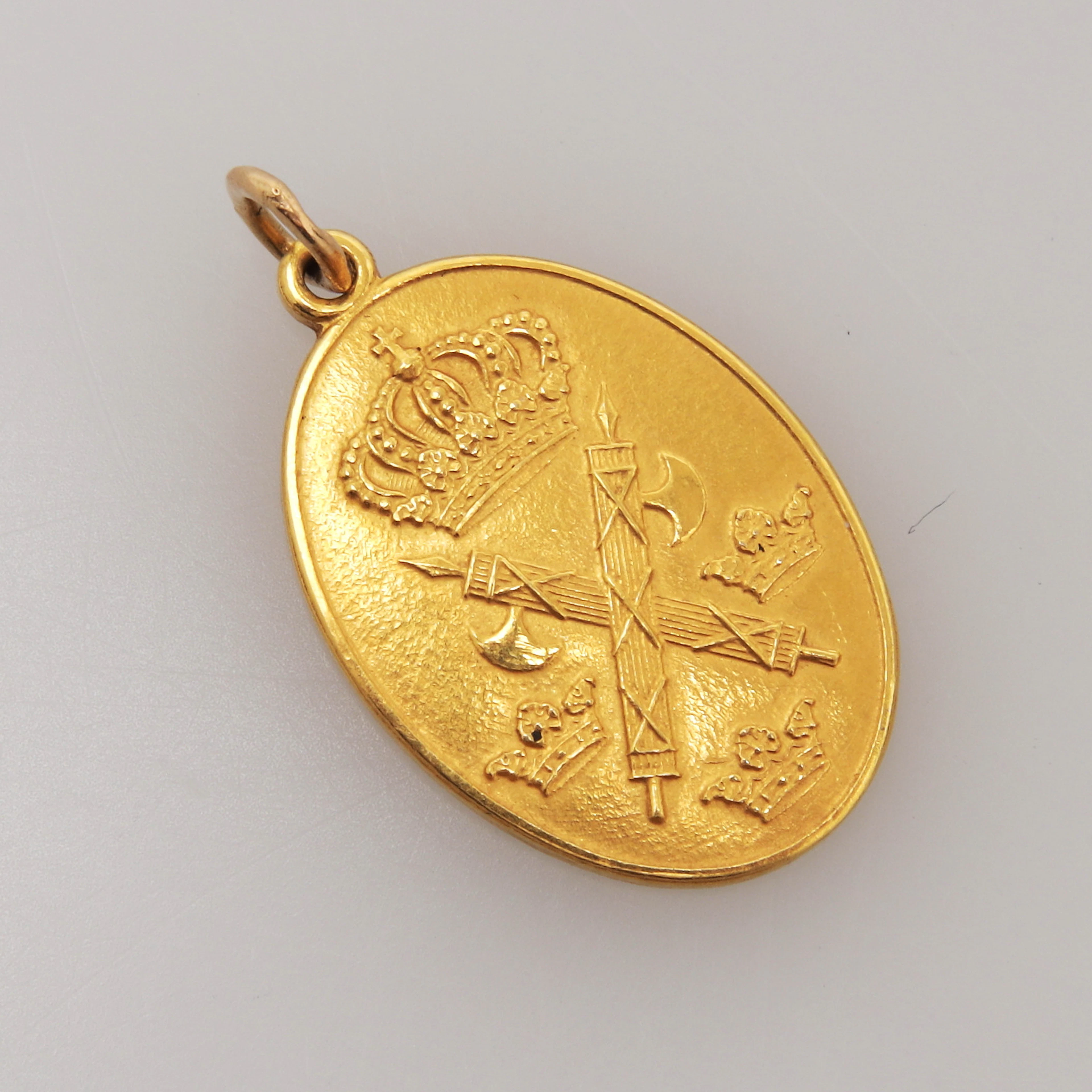 HÄNGE, guld 18k, Sporrong, Stockholm 1959, vikt 3,34 gram.