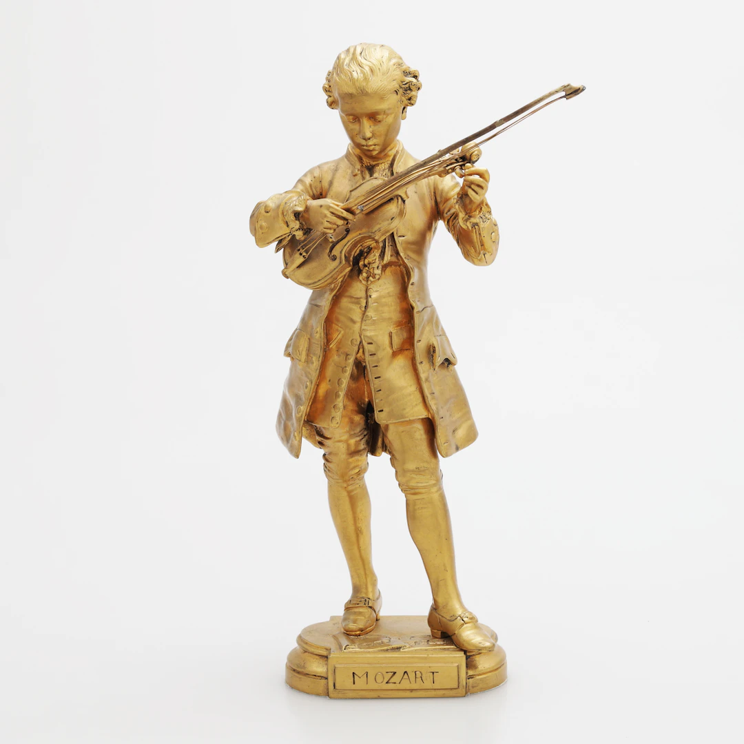 SKULPTUR, mässing, Mozart, Jean-Louis Grégoire, 1800/1900-tal.