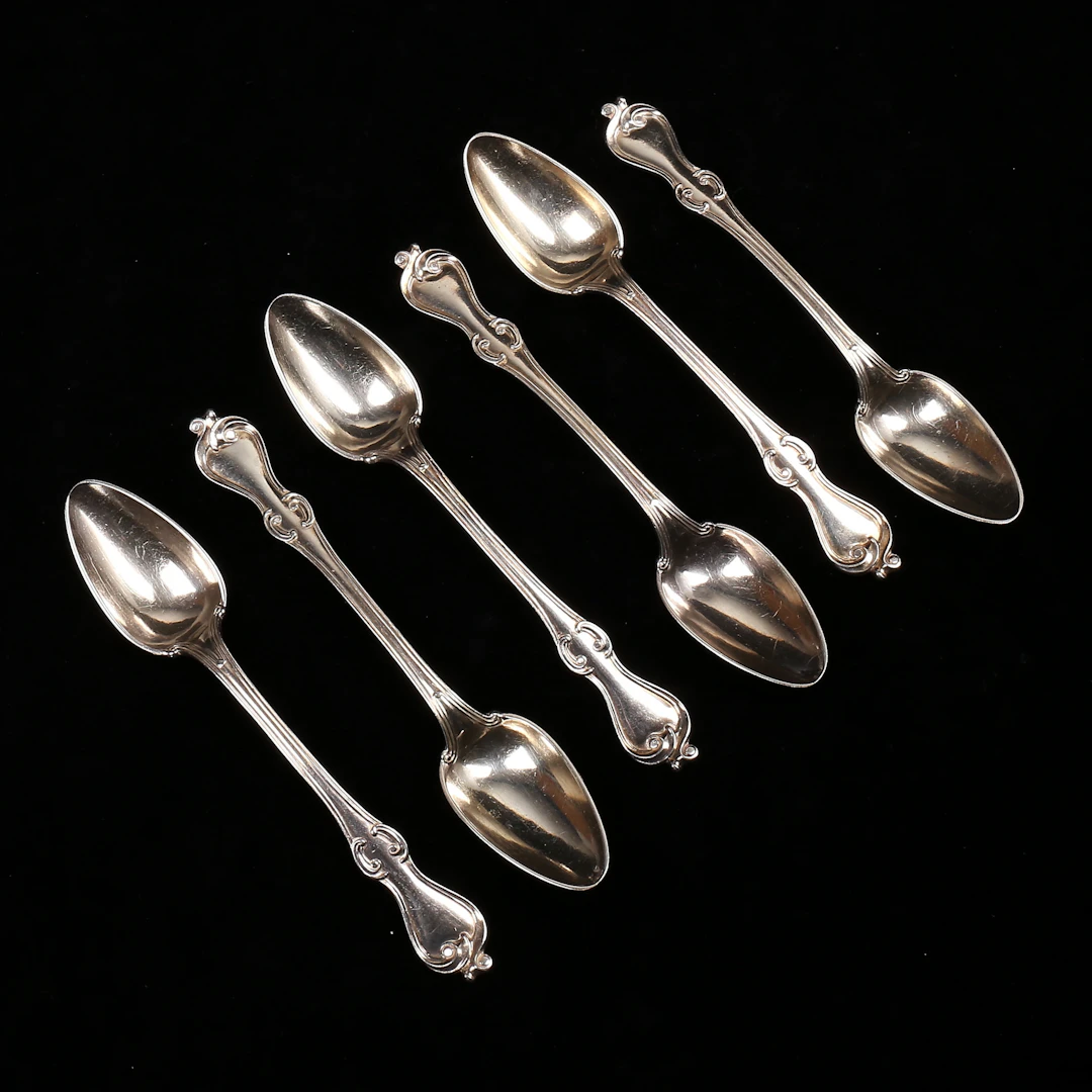 SKEDAR, 6 st, silver, "Adlerstråhle", Carl Tengstedt, Göteborg 1855