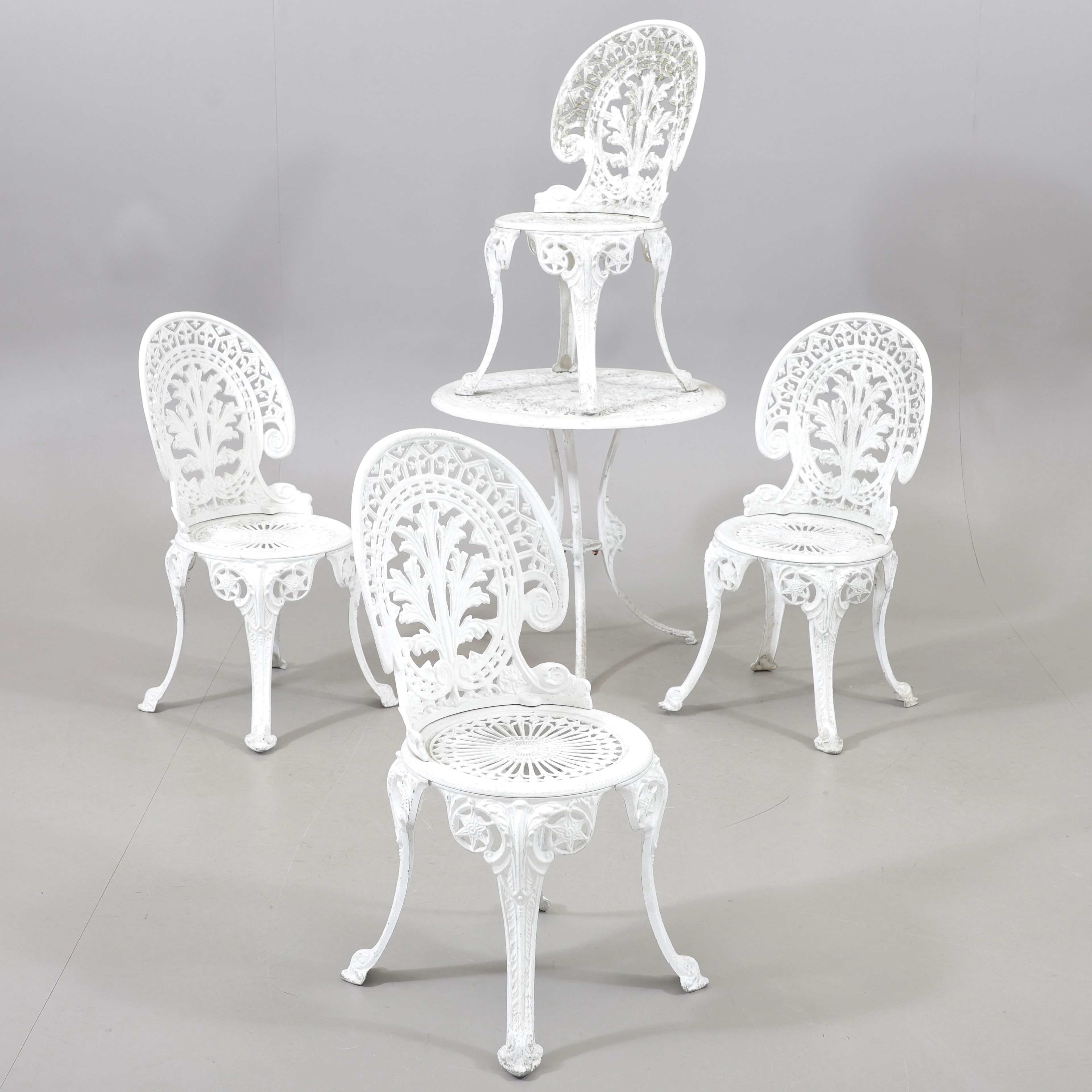 TRÄDGÅRDSMÖBEL, 5 delar, aluminium, 1900-talets andra hälft.