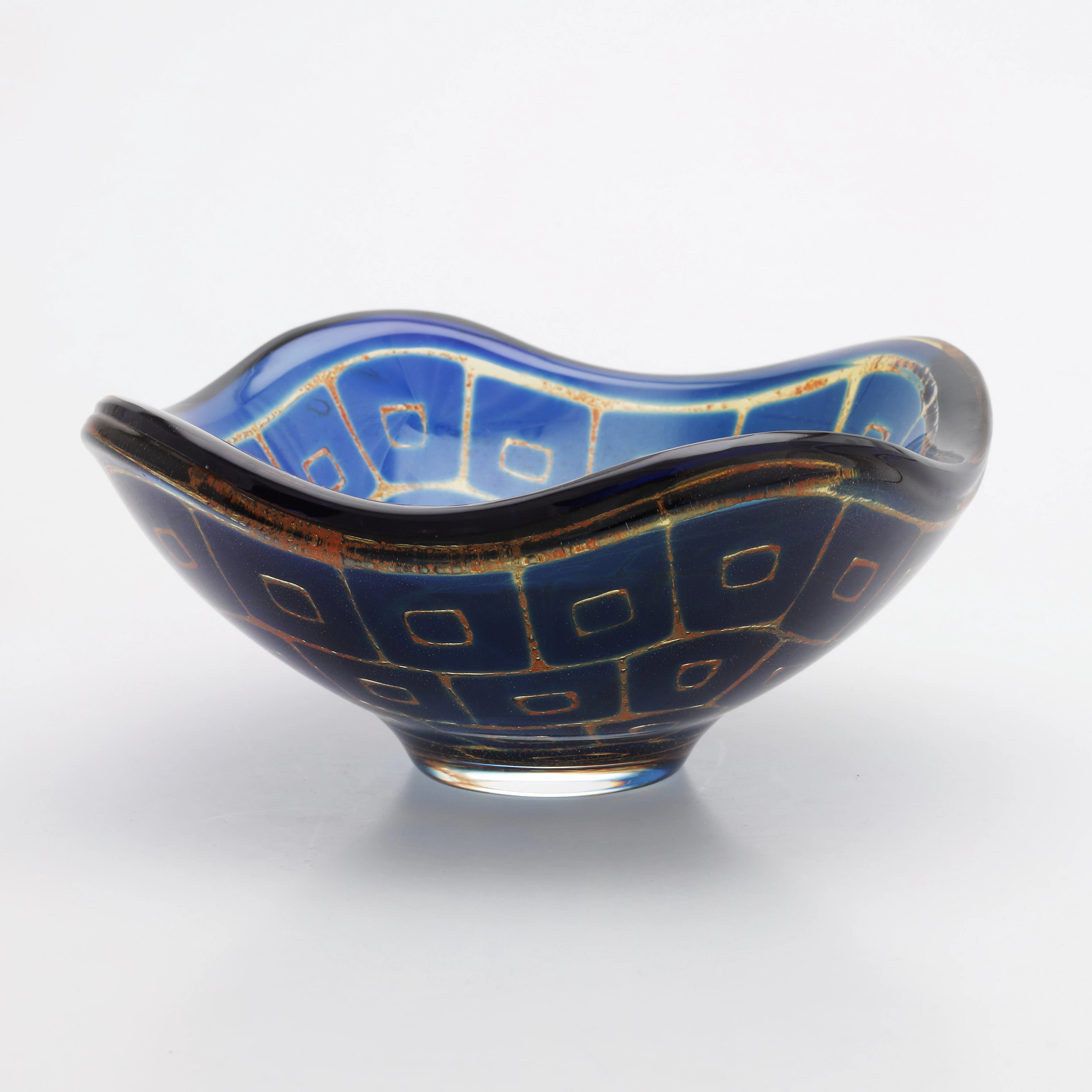SVEN PALMQVIST. "Ravenna", skål, glas, Orrefors, signerad.