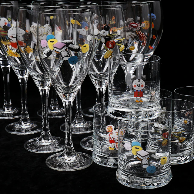 LASSE ÅBERG. GLAS, 16 st, 1900-talets andra hälft.