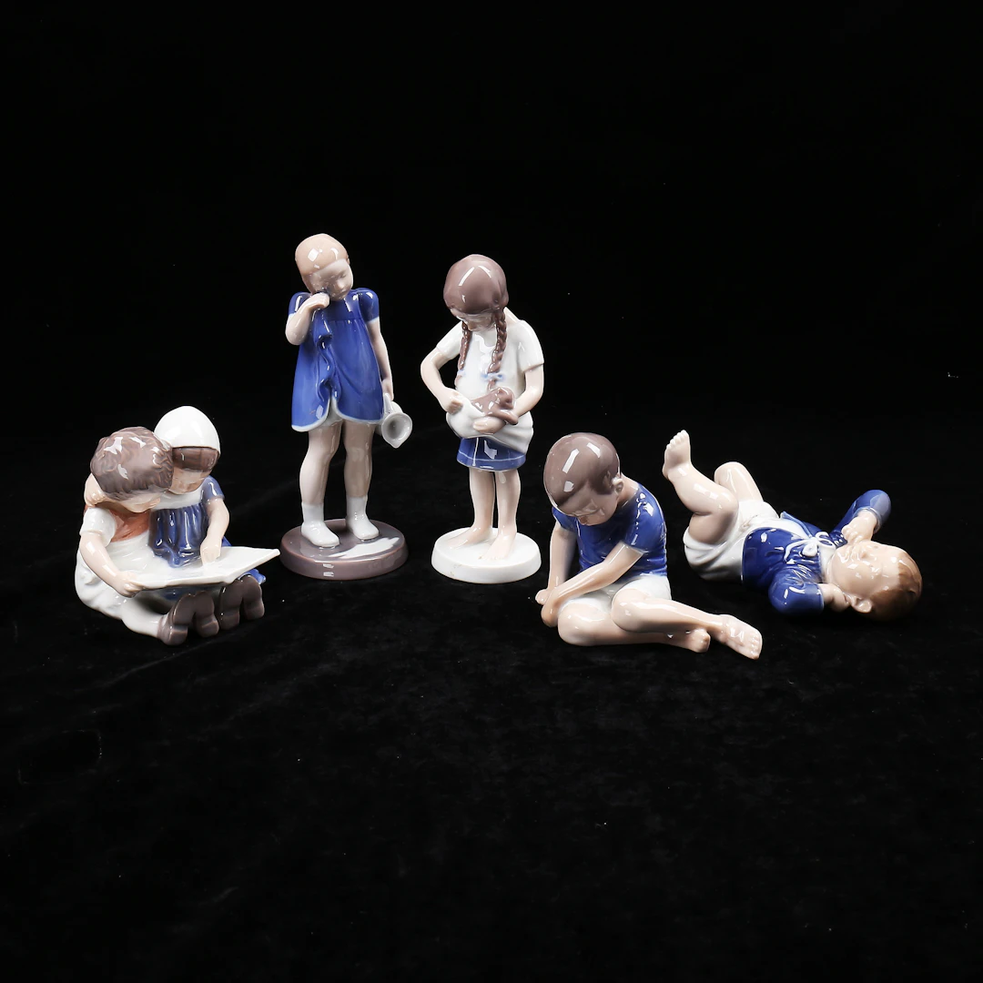 FIGURINER, 5 st, porslin, Royal Copenhagen/Bing & Grøndahl, Danmark