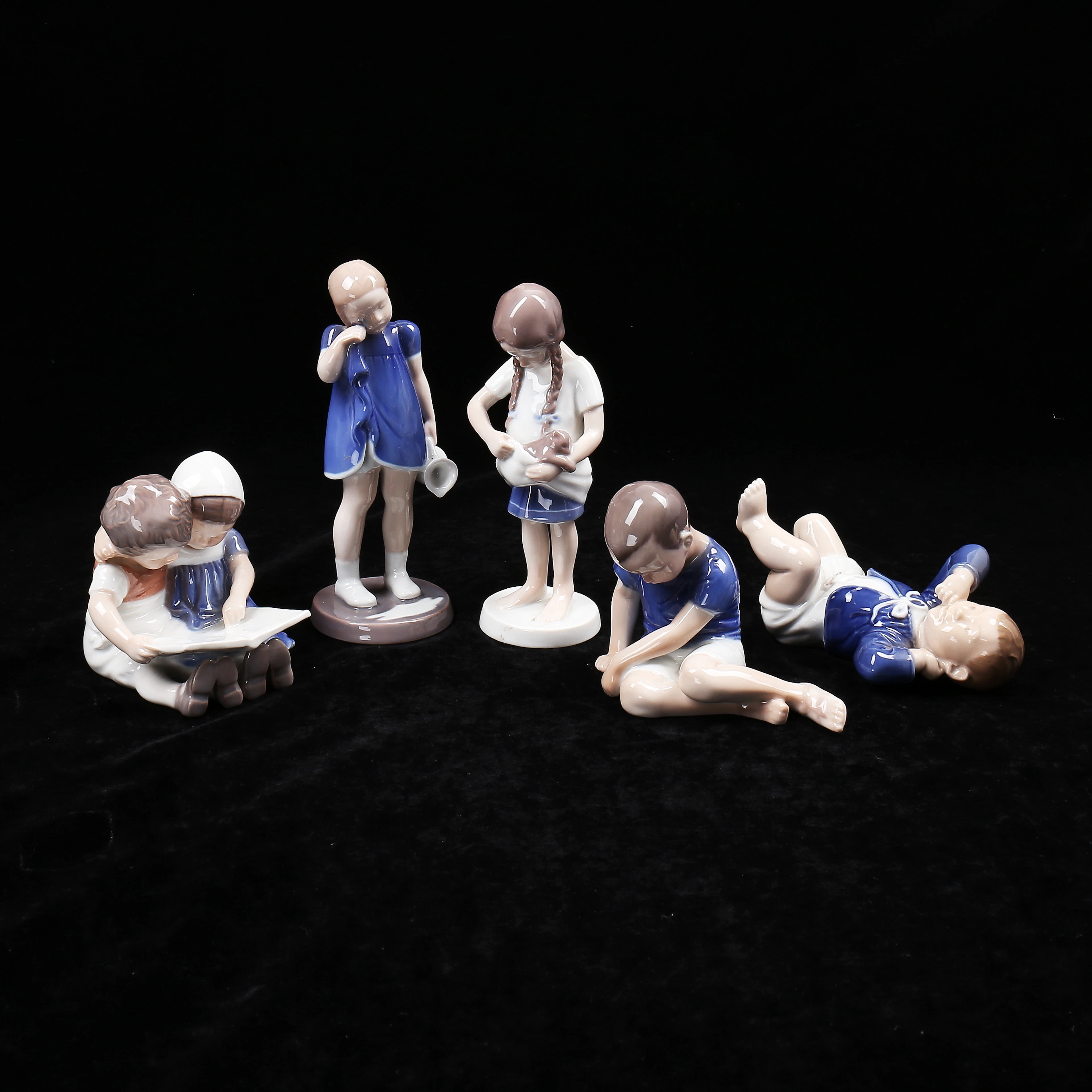 FIGURINER, 5 st, porslin, Royal Copenhagen/Bing & Grøndahl, Danmark