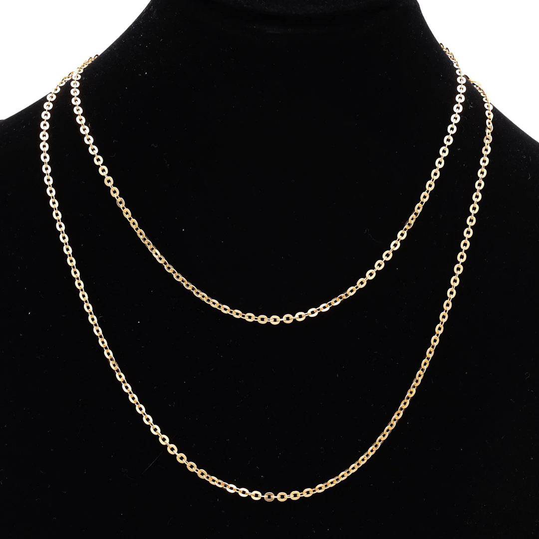 HALSBAND/KLOCKKEDJA, guld 18k, vikt 9,19 gram.