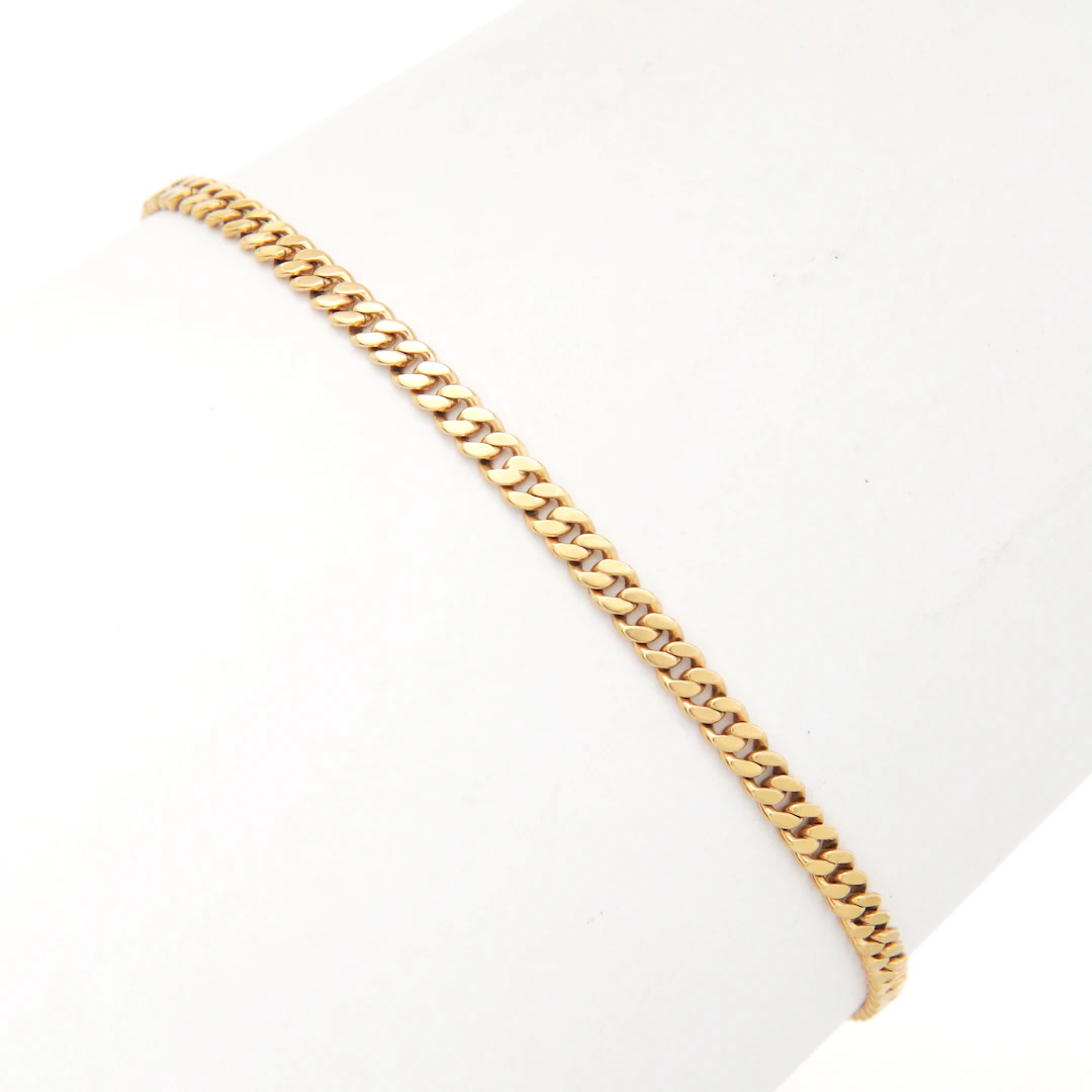 ARMBAND, guld 18k, pansarlänk, vikt 5,25 gram.