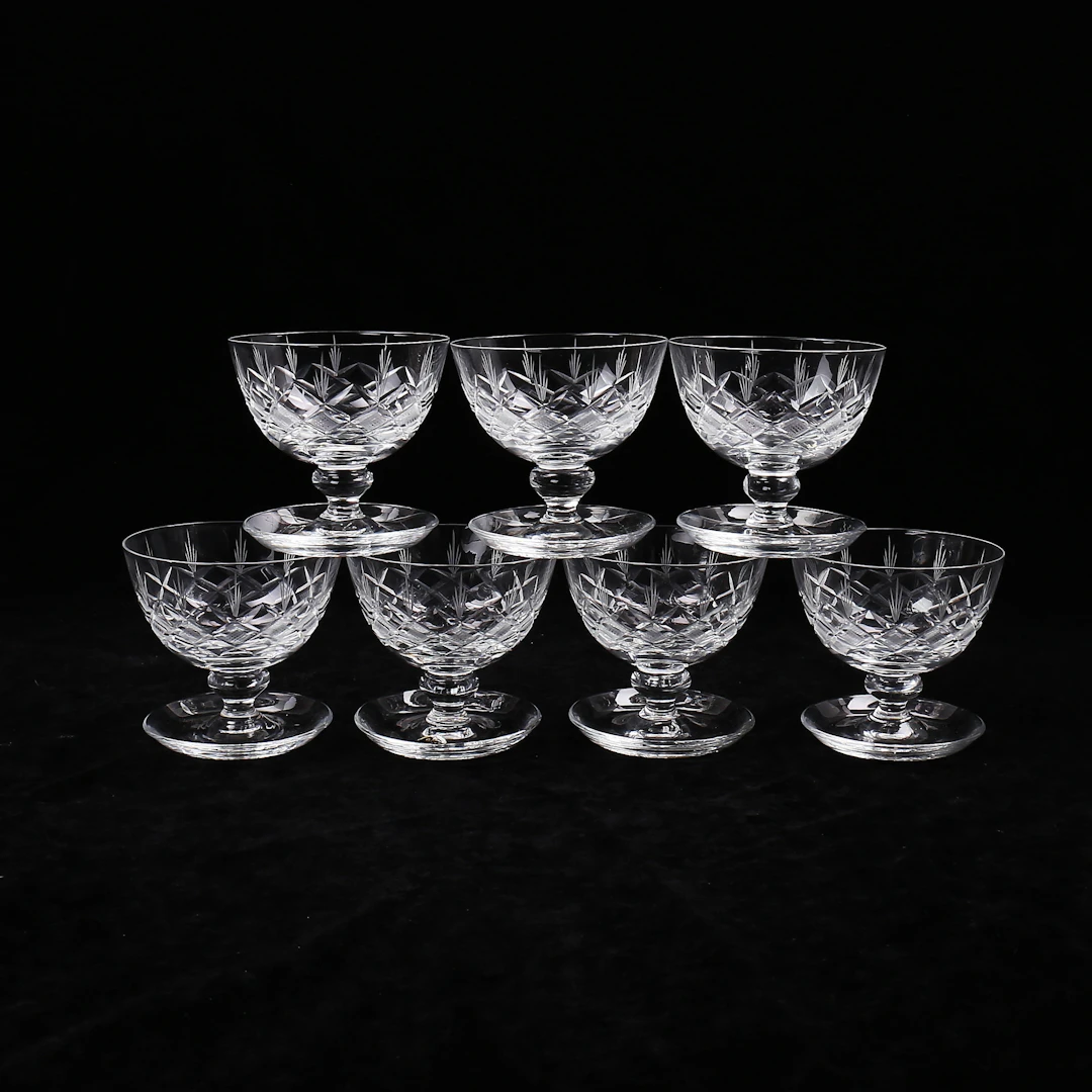 COUPÉGLAS, 7 st, Kosta, 1900-talets mitt.