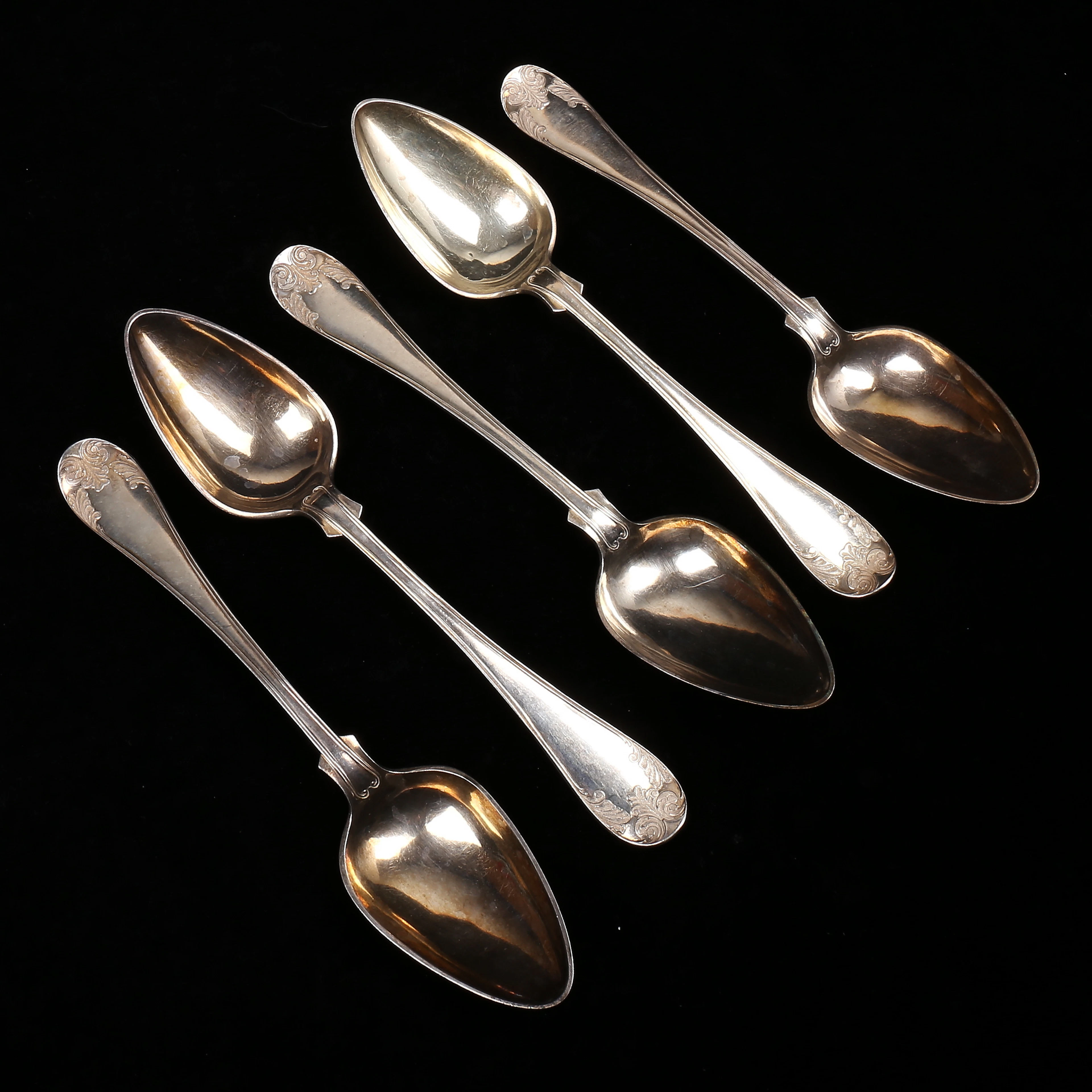 SKEDAR, 5 st, silver, "Gammal Fransk", Lars Larson & Co, Göteborg