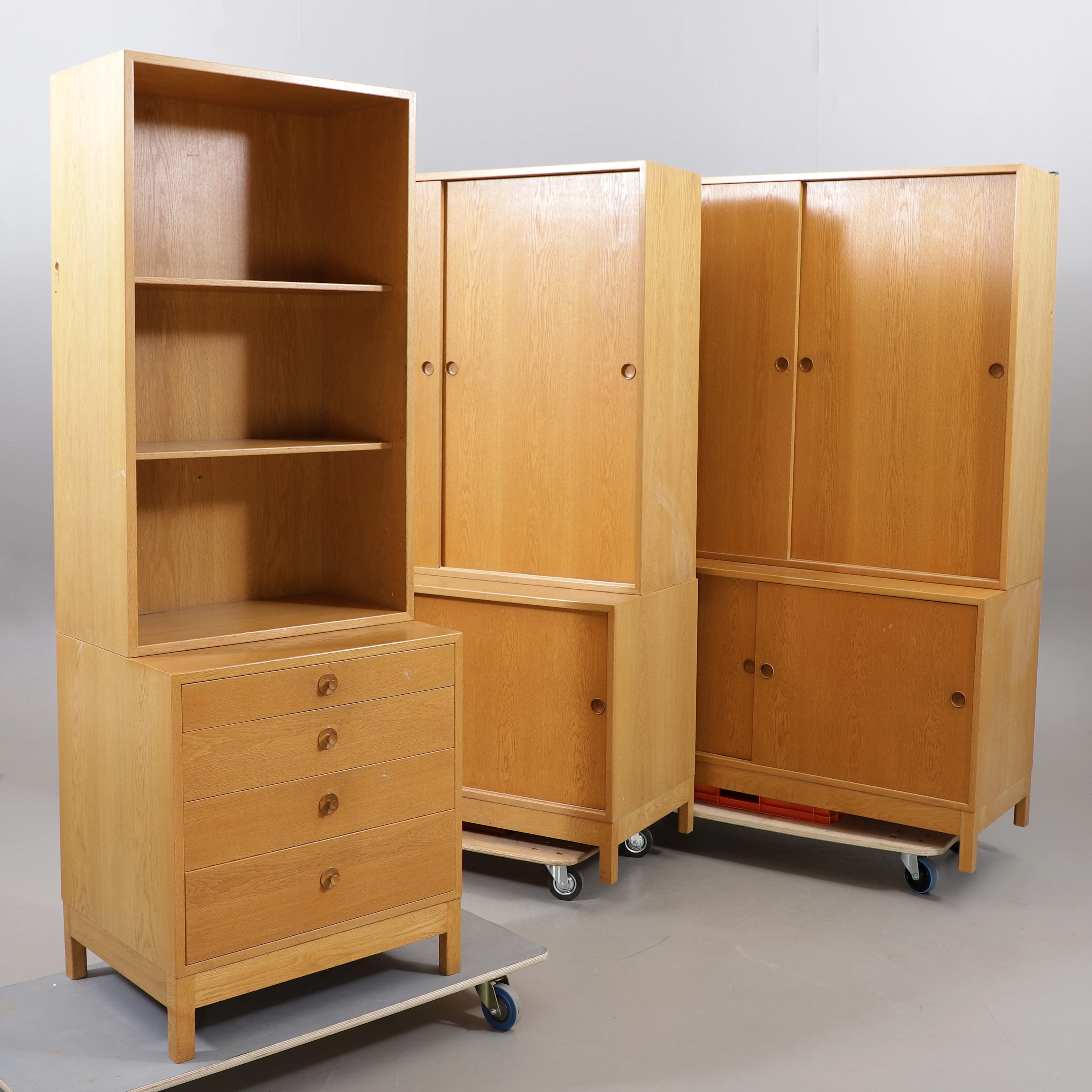 BØRGE MOGENSEN. Bokhyllor, 3 st, "Öresund", Karl Andersson & Söner.