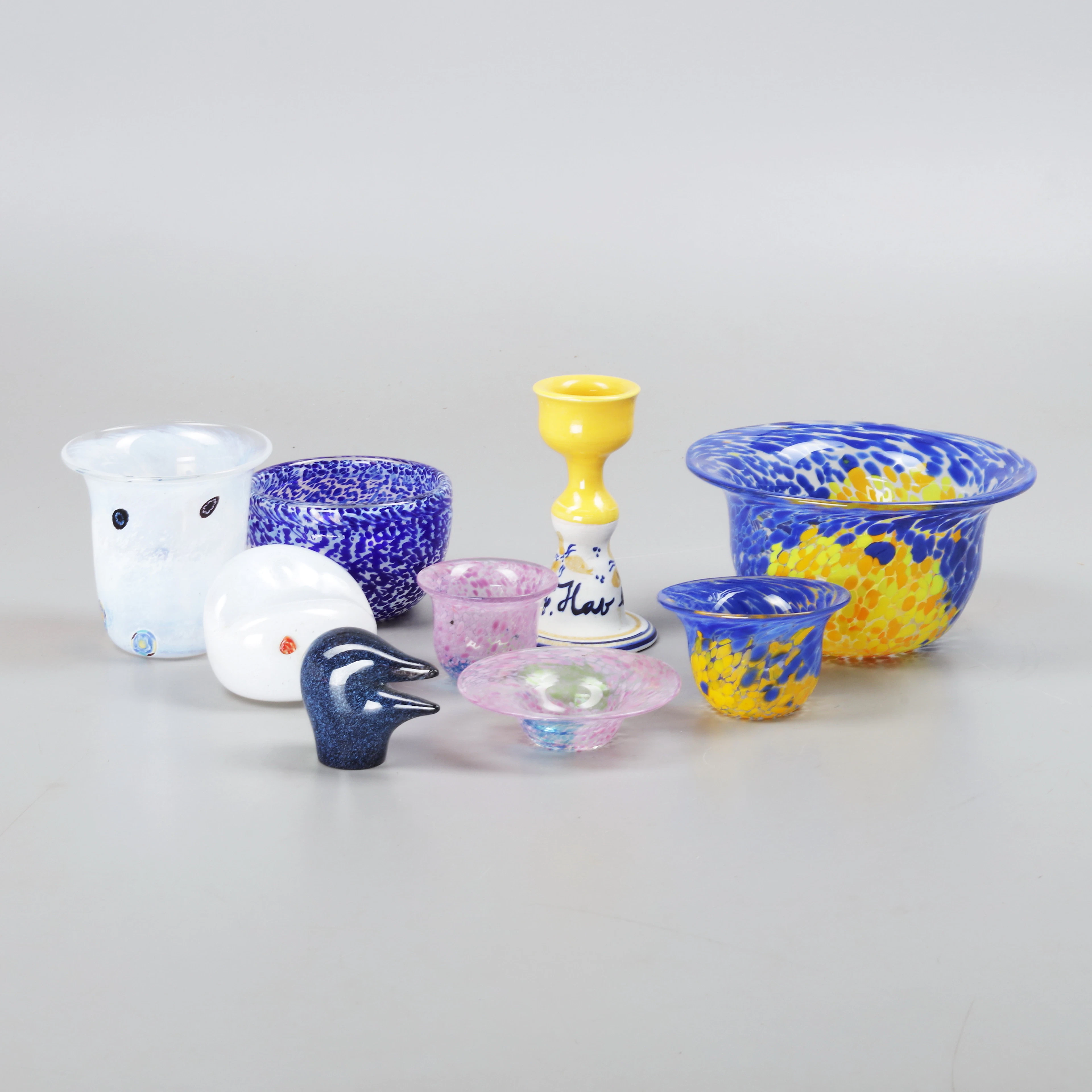 ULRICA HYDMAN-VALLIEN. Skålar mm, 8 delar, glas, Åfors, Boda, delvis