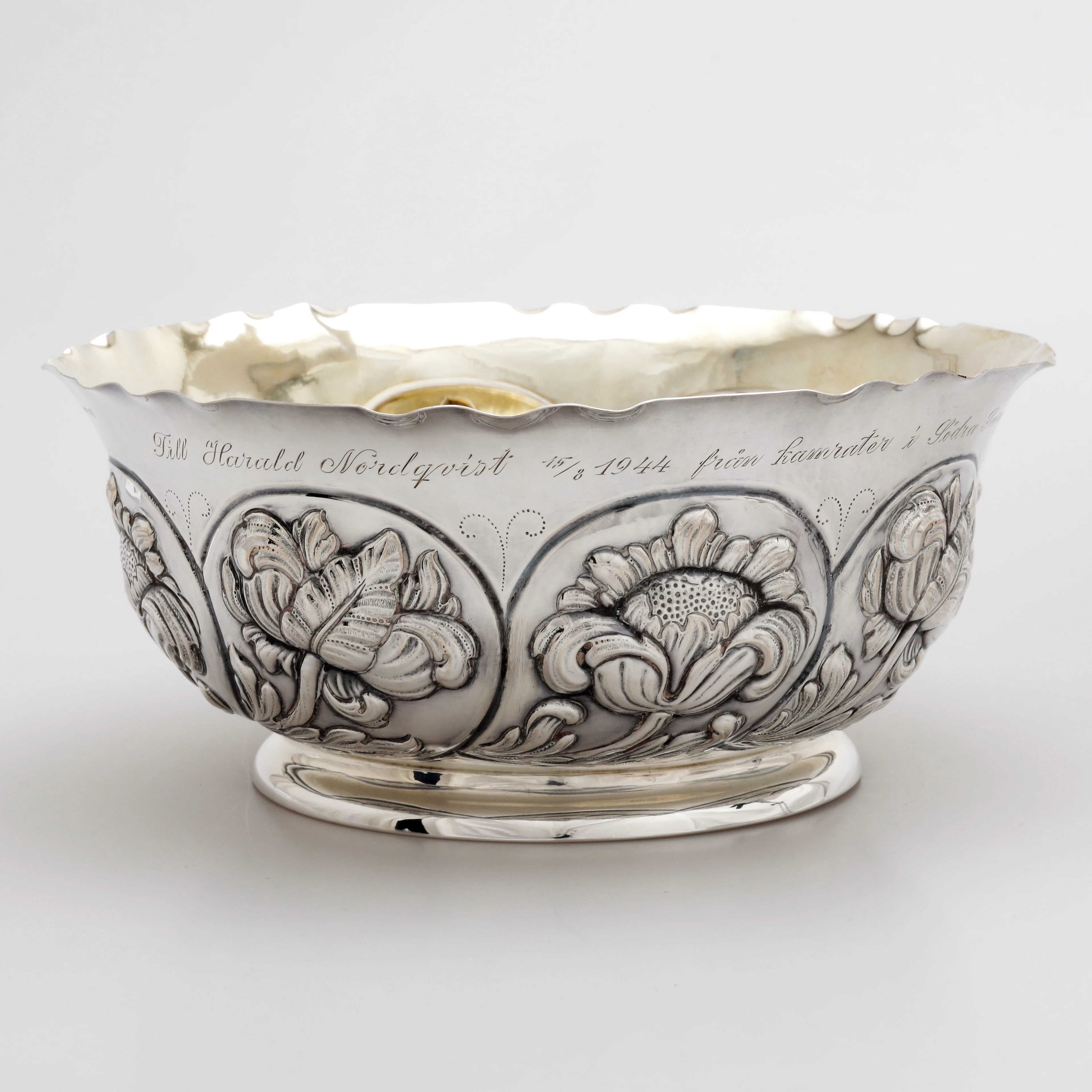 SKÅL, silver, Vasamärket, GAB, Stockholm 1944, vikt 387 gram.