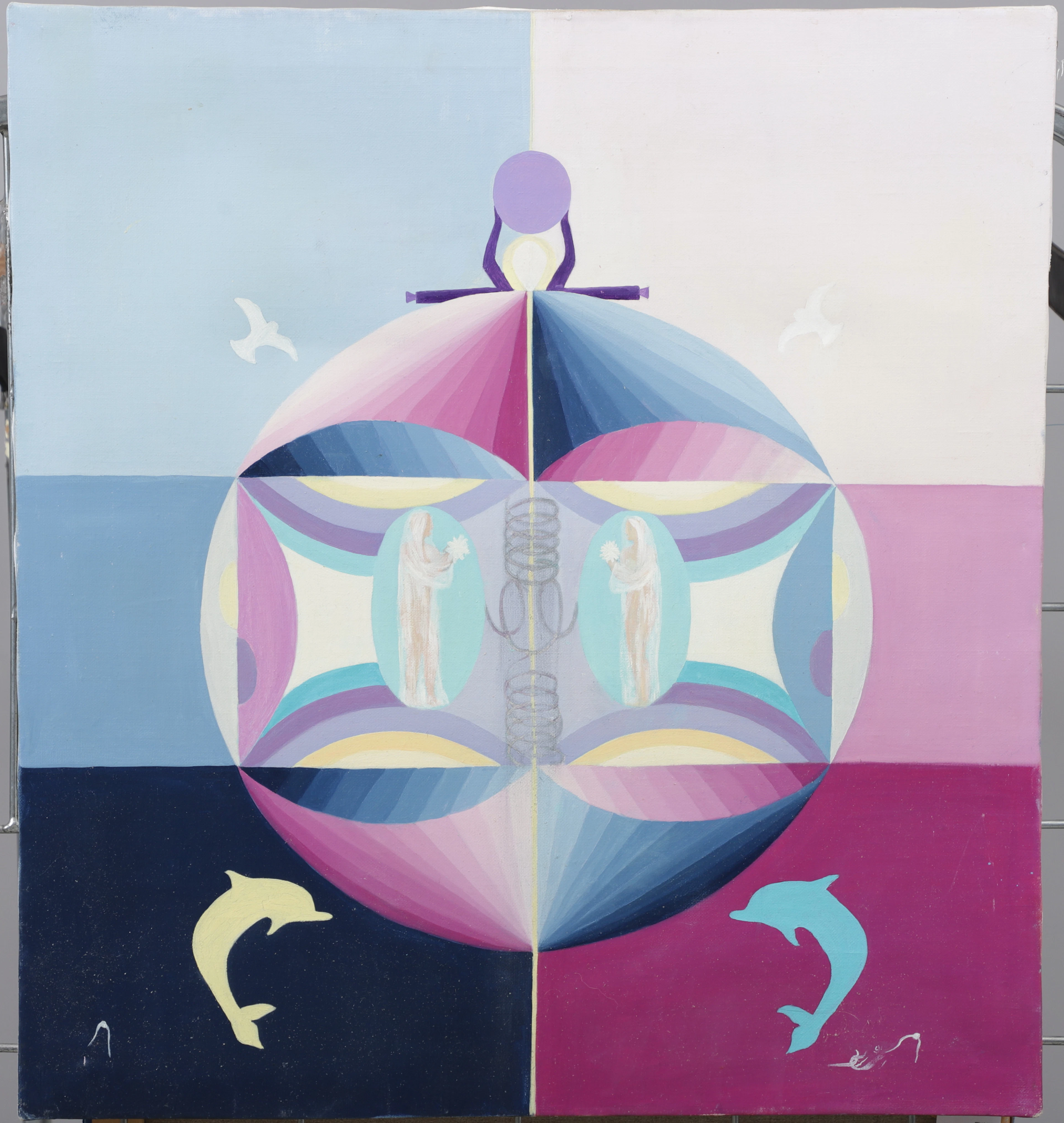 CHRISTIN OHLIN (1946-2025). "Involution-evolution II", olja på duk