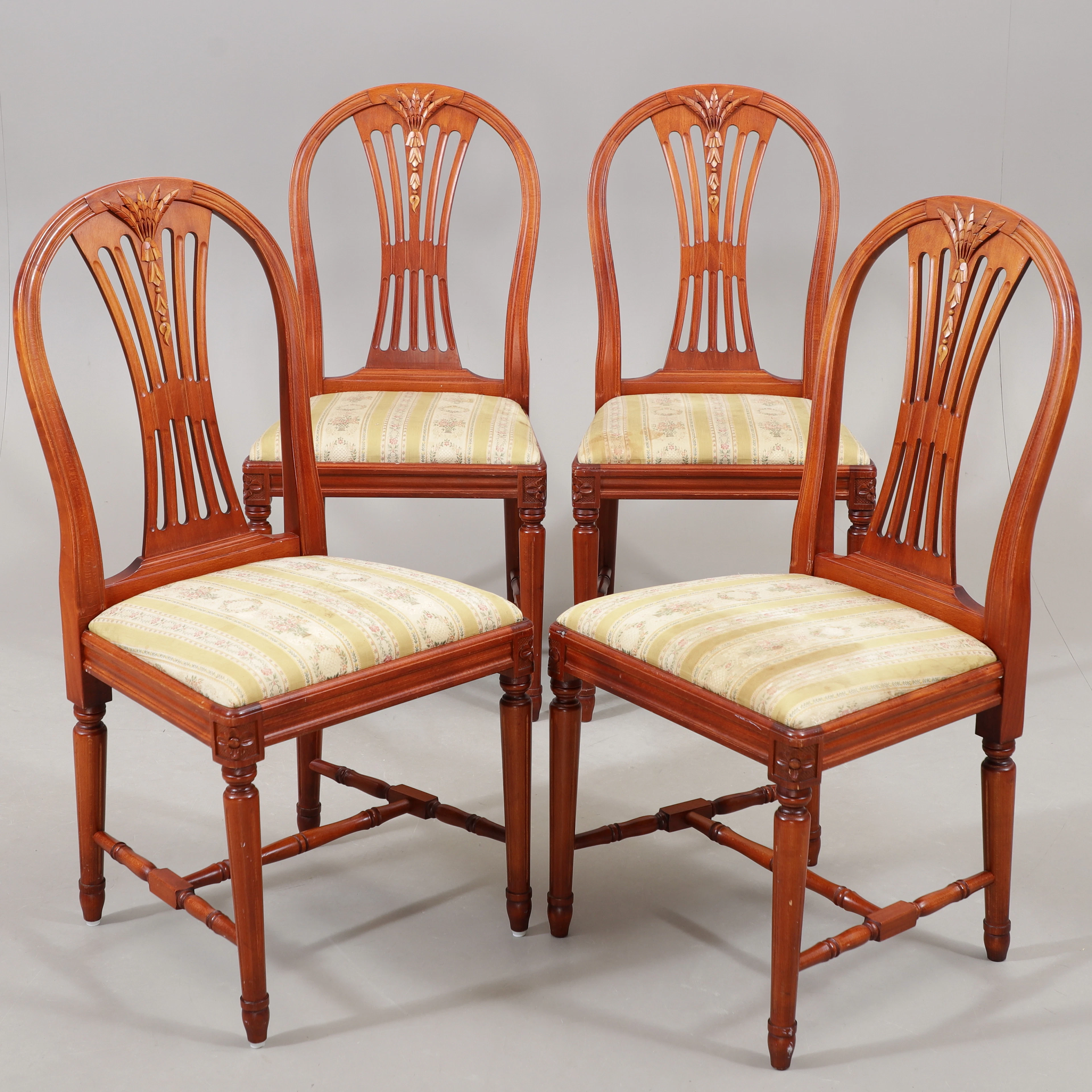 STOLAR, 4 st, "Axet", Gustaviansk stil, 1900-talets mitt.