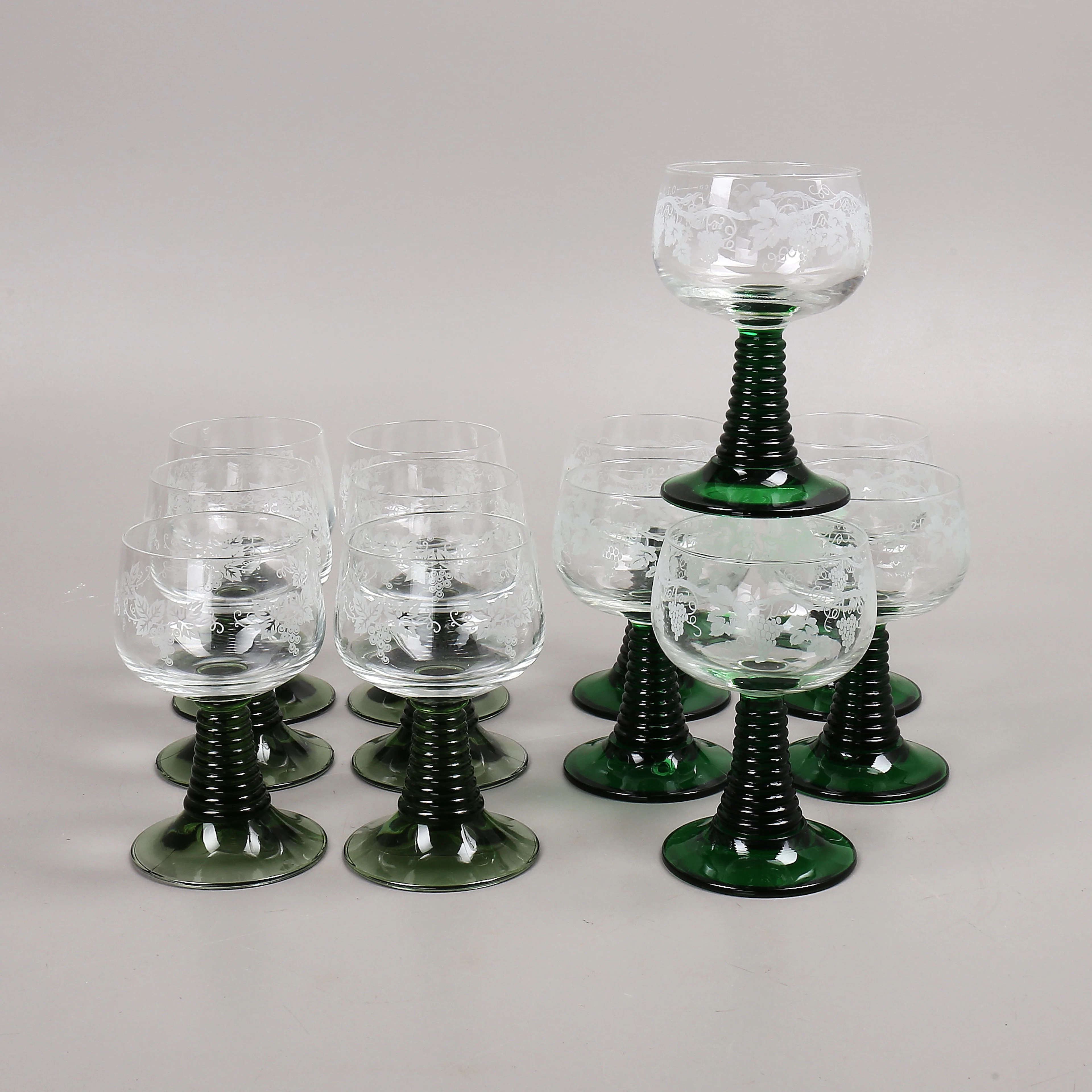 VINGLAS, 12 st, Remmare, 1900-tal, Frankrike.